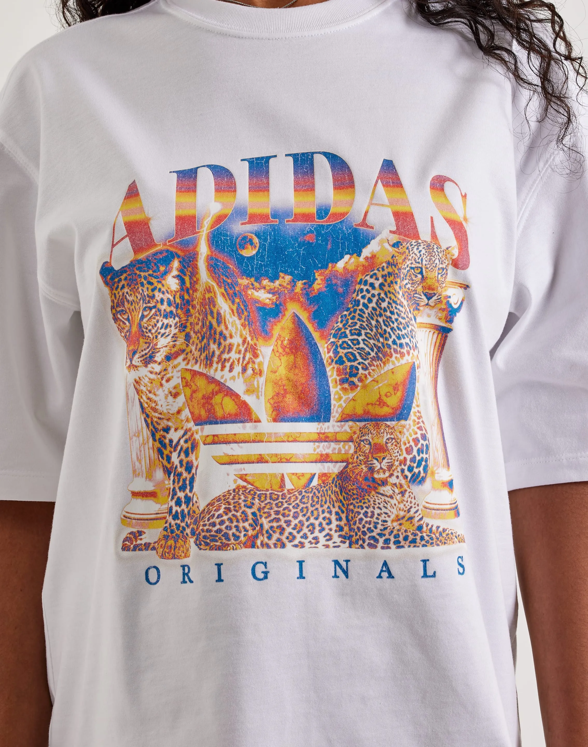 Web Glow Adidas Leopard Graphic Tee