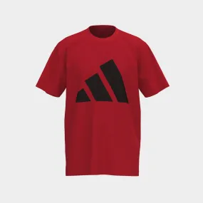 Adidas Mens Essentials Big Logo Tee Red Earth Fit