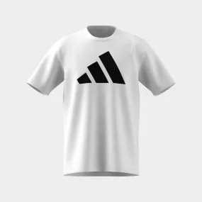 Adidas Mens Performance Logo Tees White OdorControl Treatment AntiPilling Surface