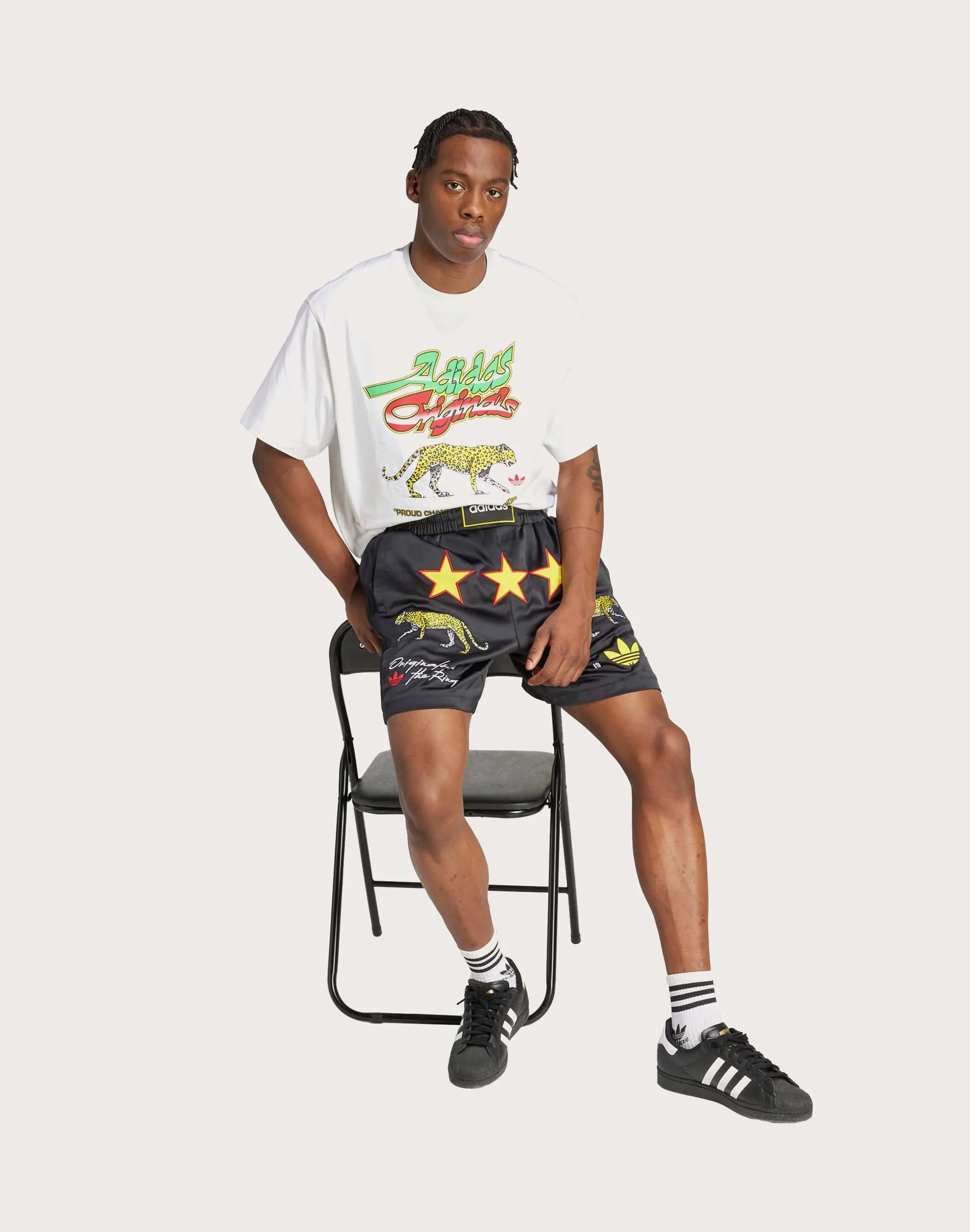 Adidas Originals In The Ring Graphic Shorts HighCollar Style