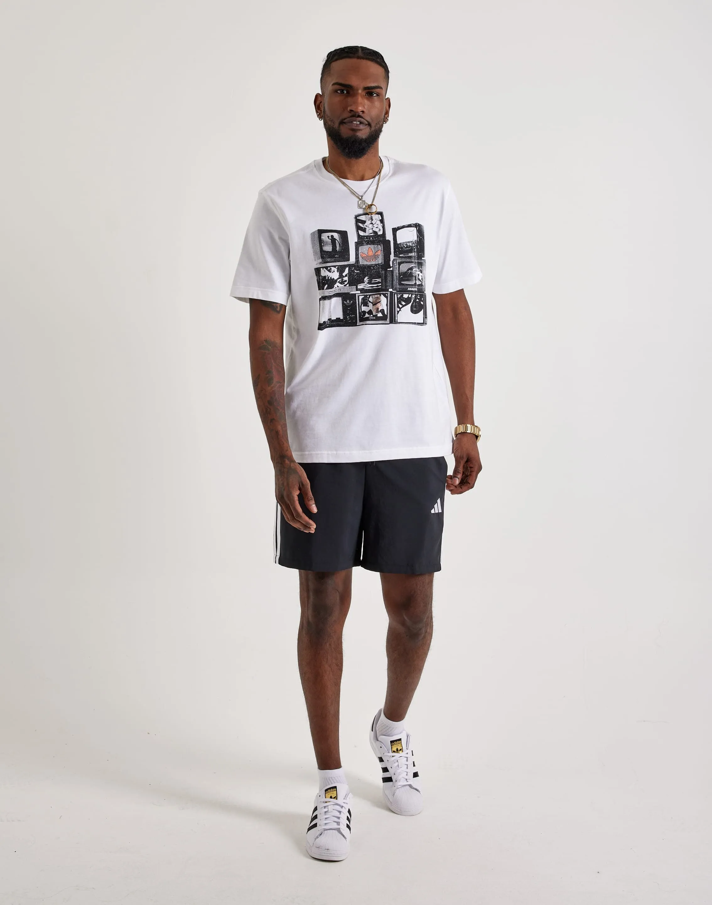 Adidas Originals Vintage TV Tee WaterRepellentFinish Earth Fit