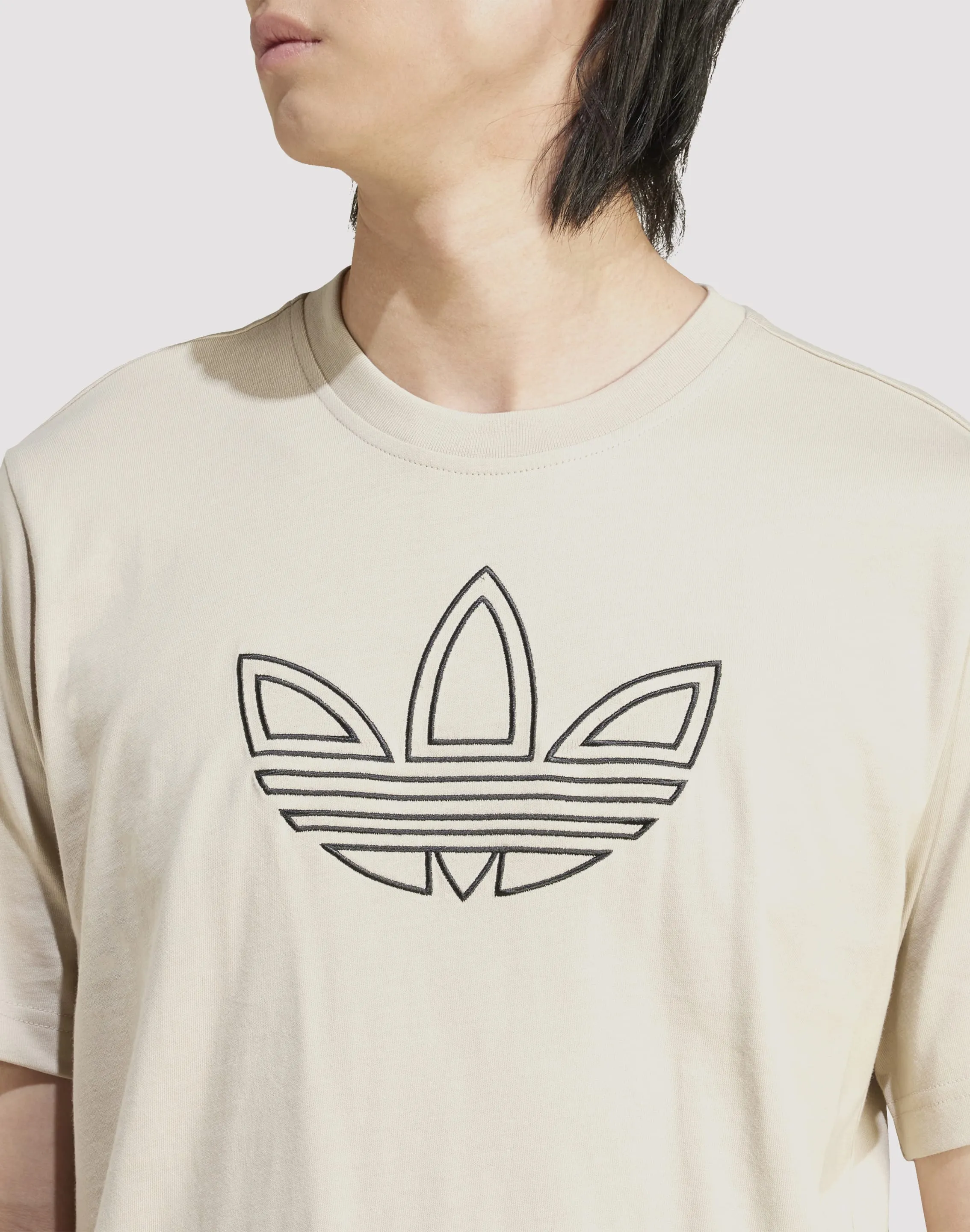 Adidas Outlined Trefoil Tee Loose Thread Halo Glow
