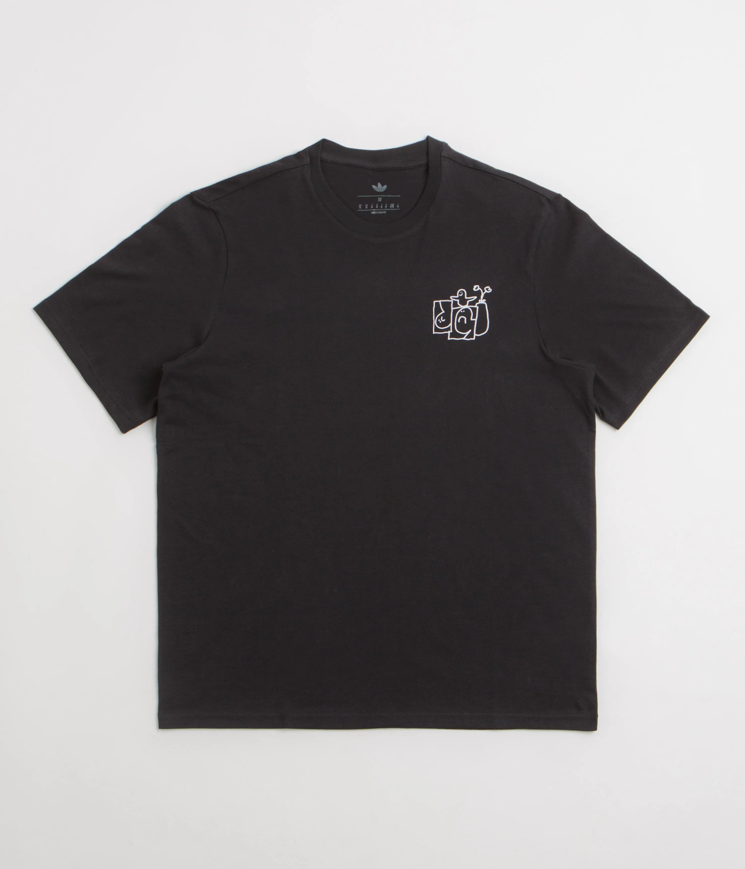 Adidas Shmoofoil Stairs T-Shirt - Black / White standard size poolside outfit