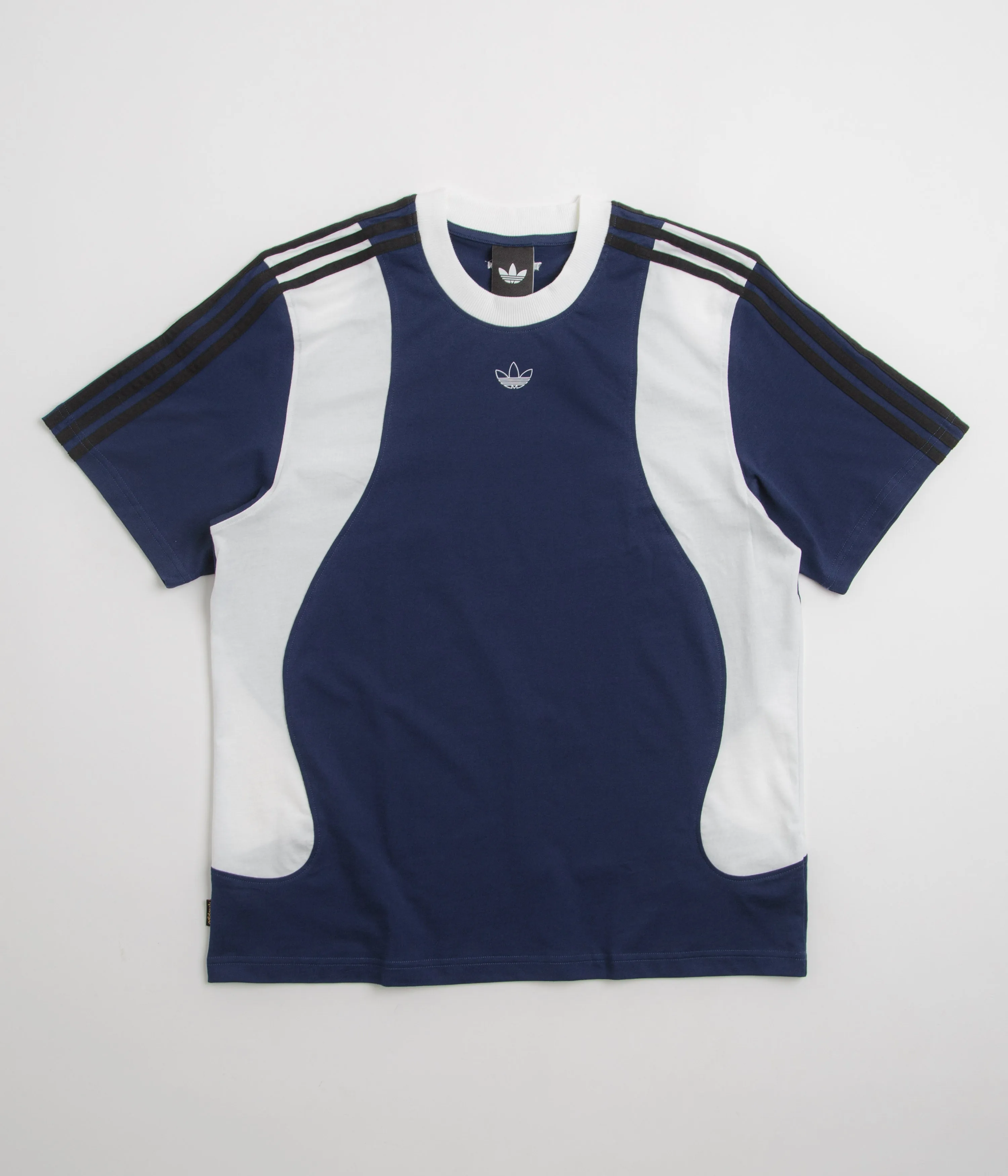 Adidas Tyshawn T-Shirt - Dark Blue / White Checked