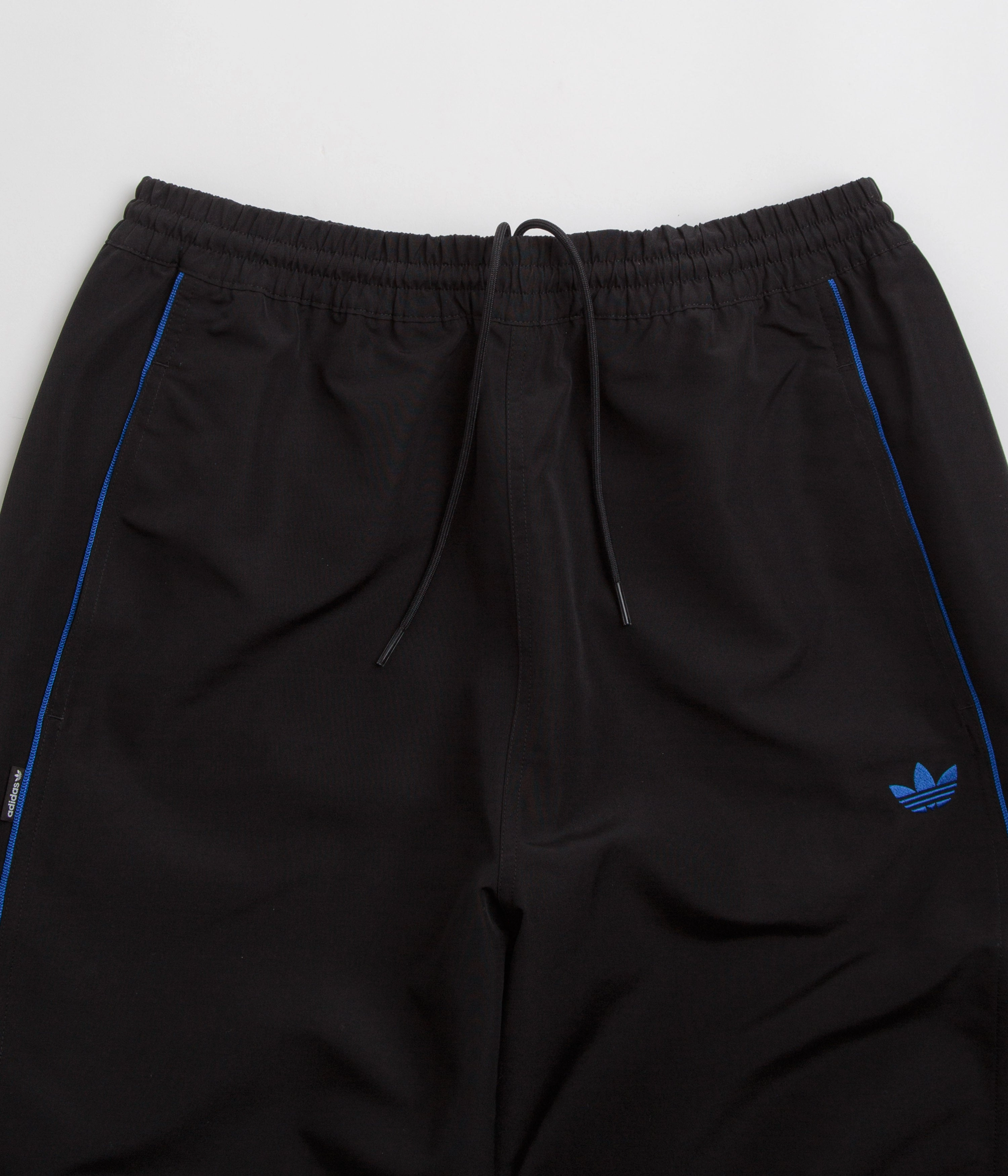 Flexible Gusset Design Adidas Gazelle Premiere Track Pants - Black / White / Team Royal Blue