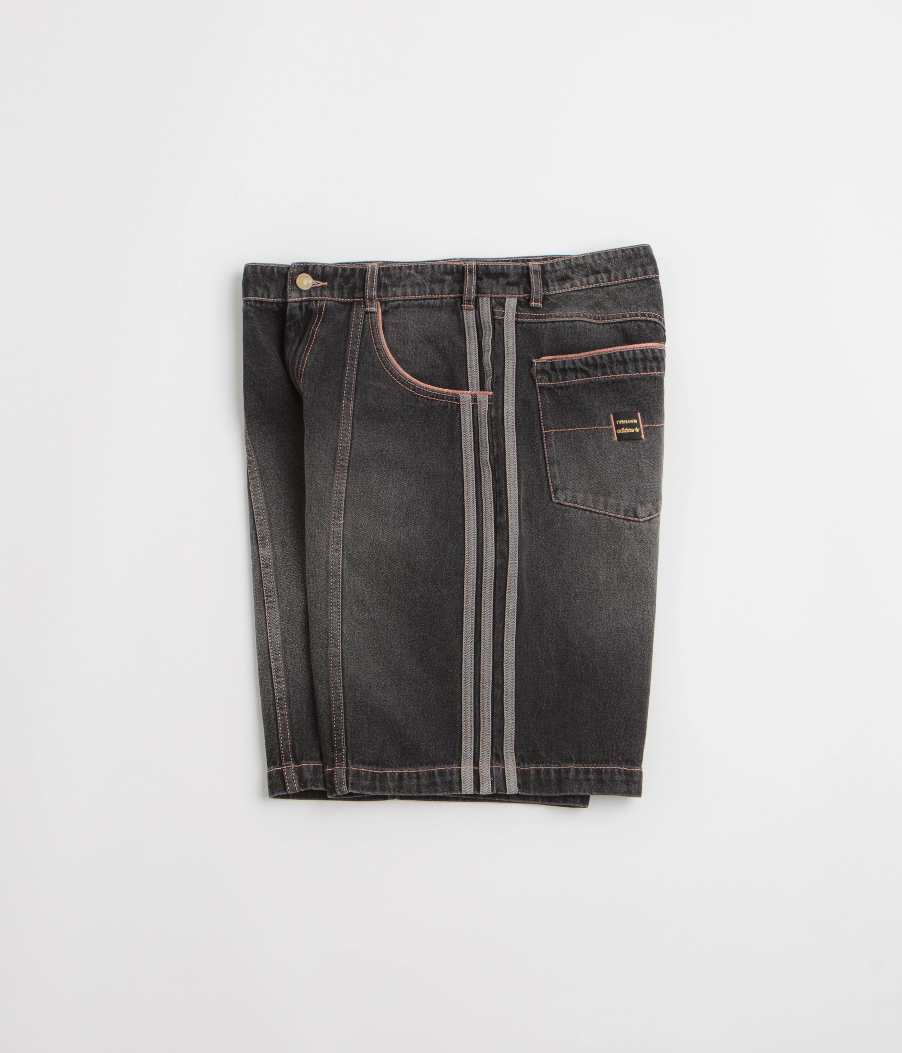 Adidas Tyshawn Denim Shorts - Black Flexible Waistline Convertible Length