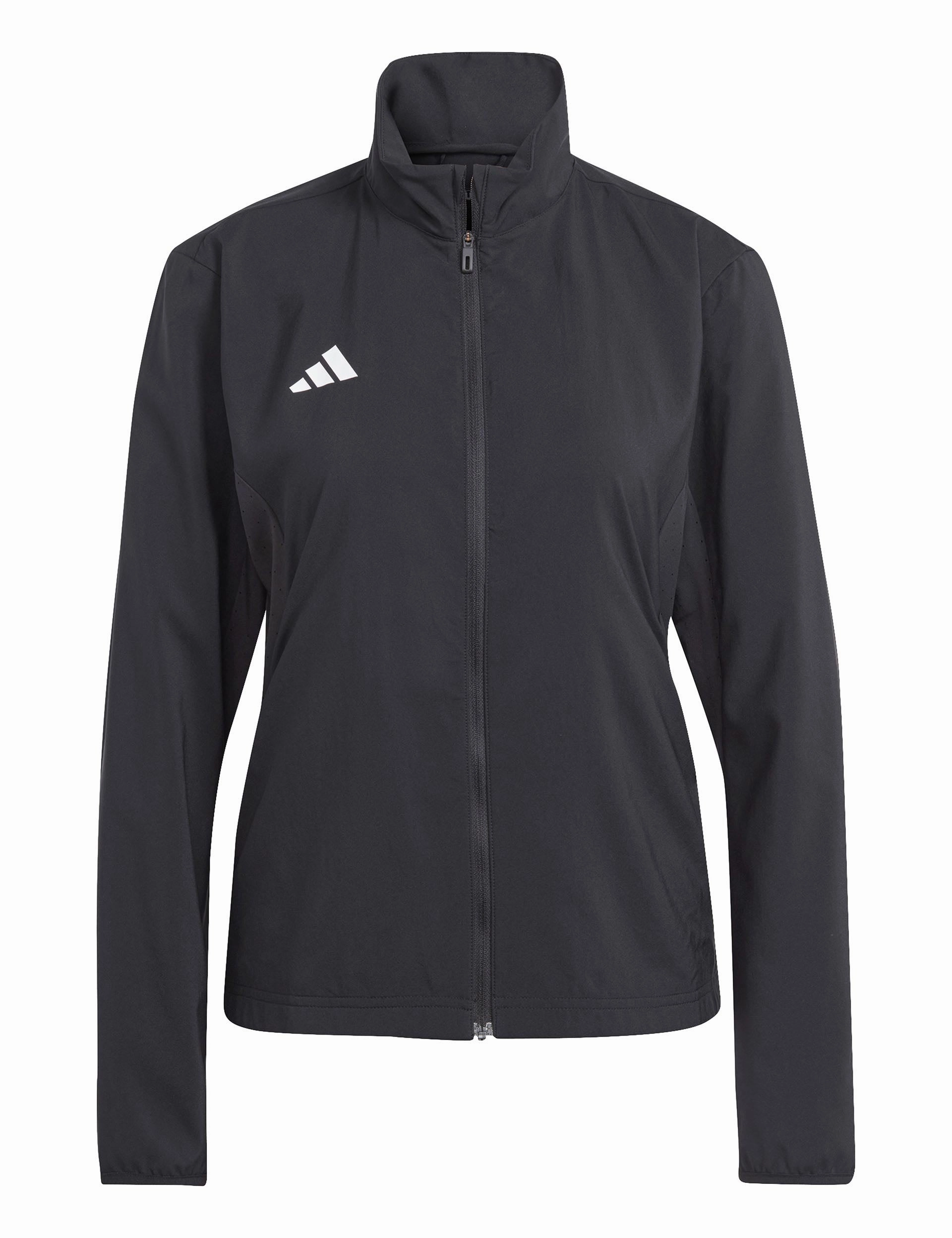 Flexible Zipper Guards Adizero Essentials Running Jacket - Black