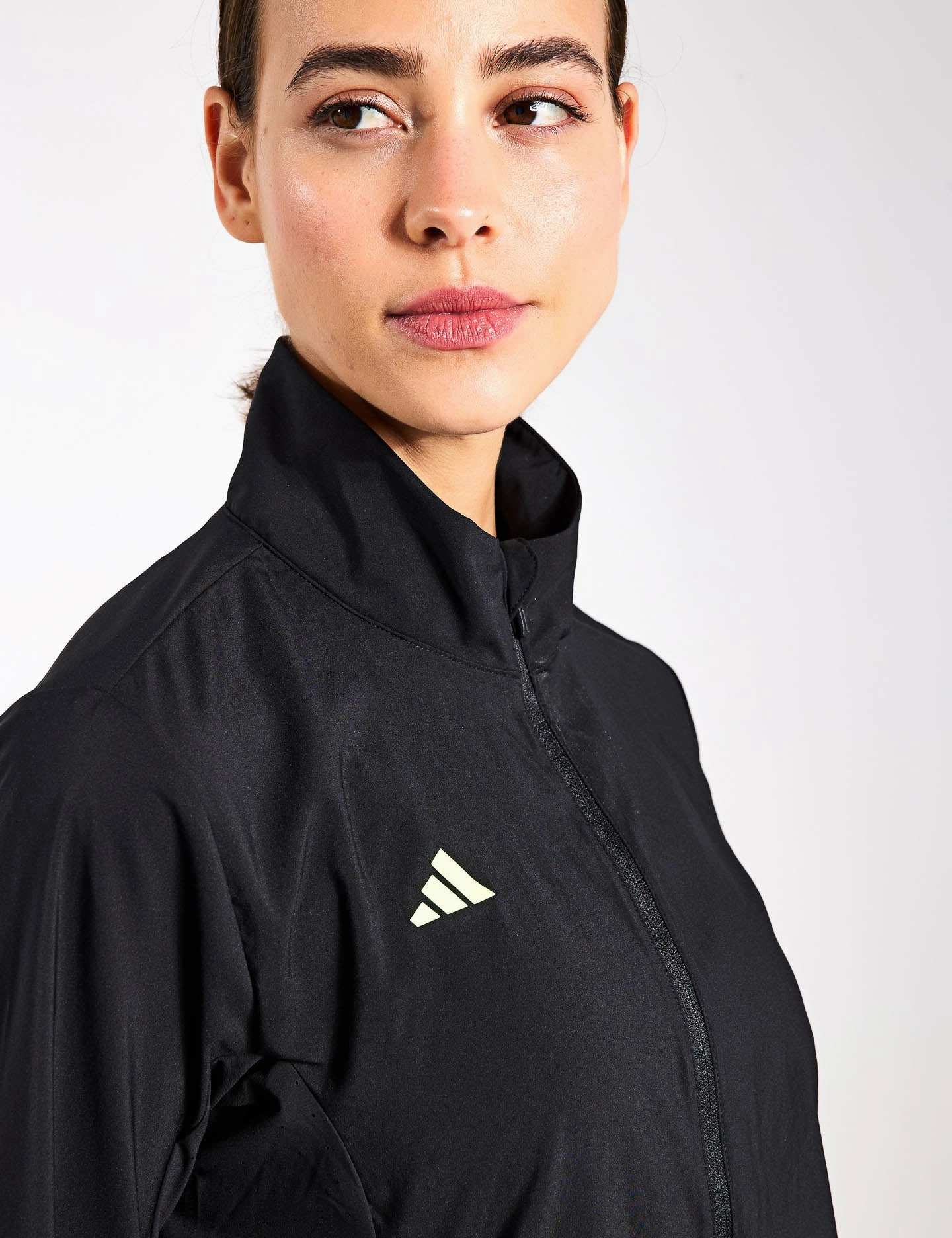 Reinforced Seam Construction Adizero Essentials Running Jacket - Black