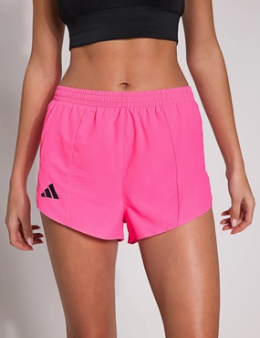 Glide On Mobility Cut Adizero Essentials Running Short - Lucid Pink