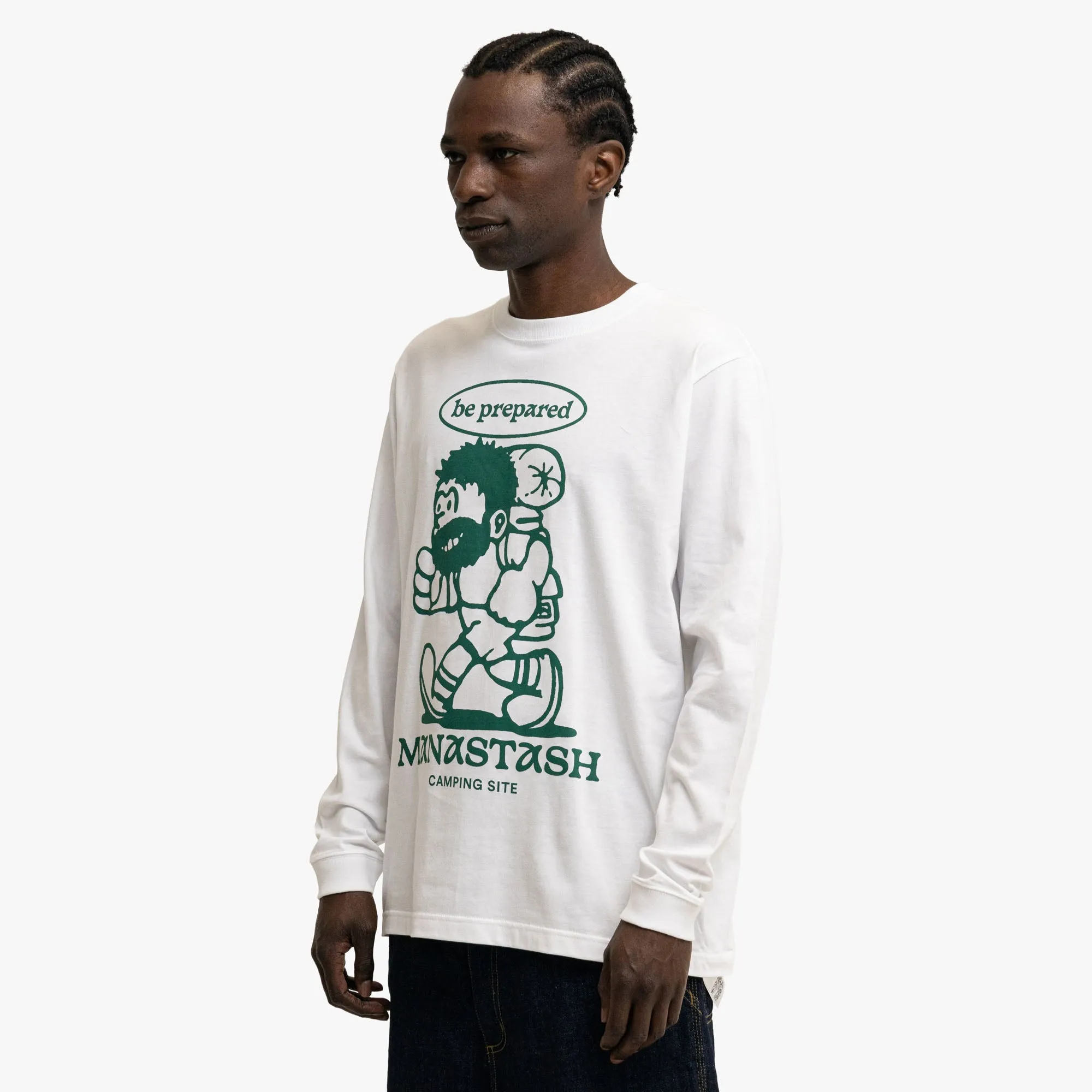 Twill Weave Summer Outfit Manastash Prepared Longsleeve White