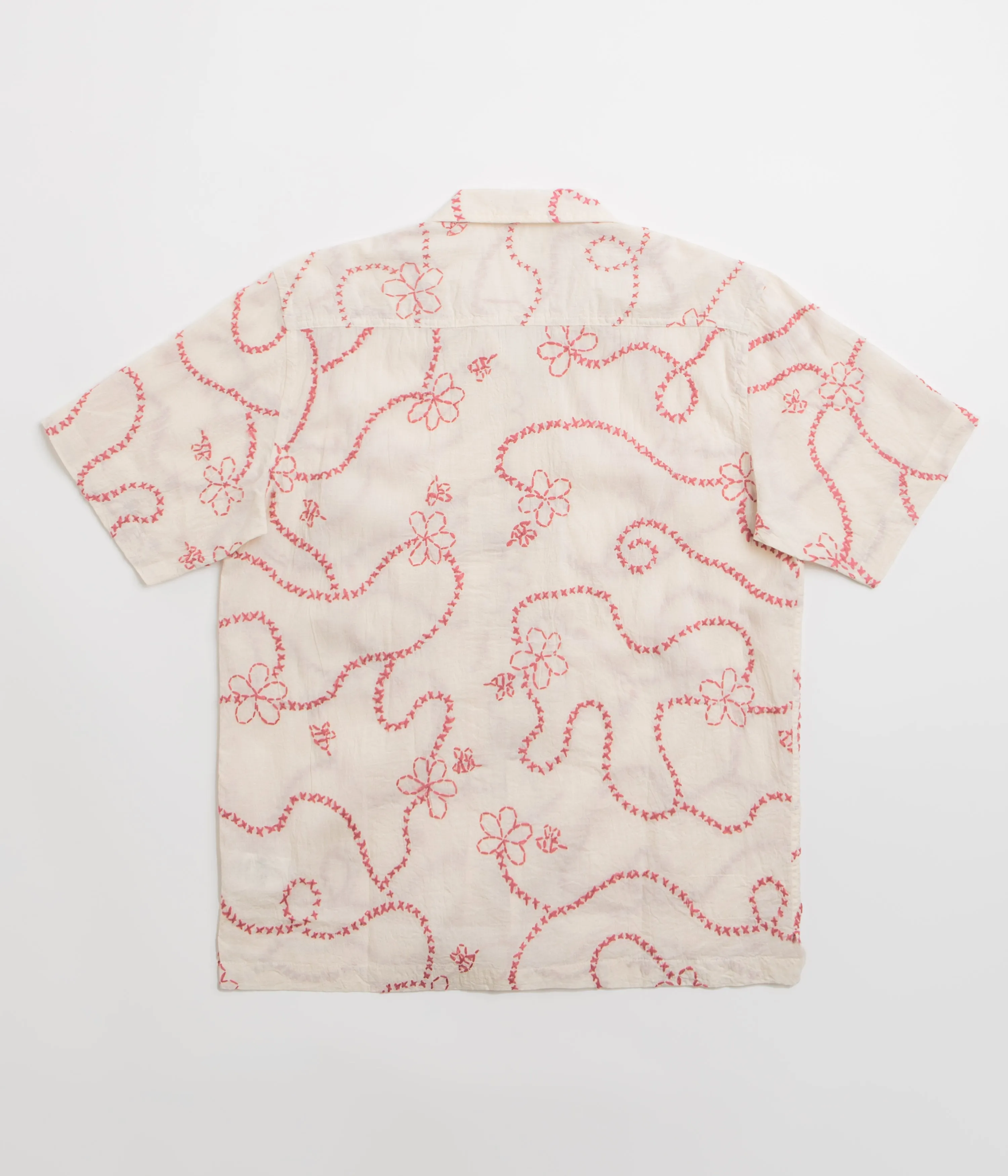 Universal Works Camp Shirt - Ecru Terracotta Chic Ensemble