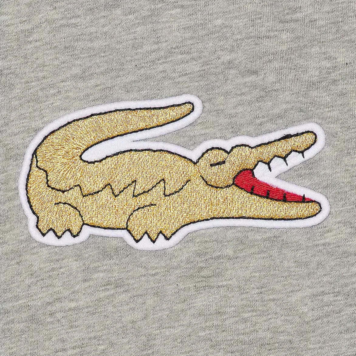 CDG X LACOSTE CROC LOGO TEE - GREY Stretch Ease