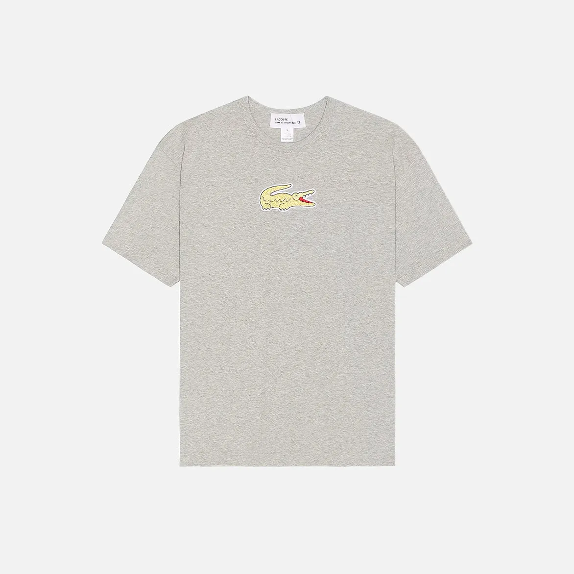 NonIrritatingSeams CDG X LACOSTE CROC LOGO TEE - GREY