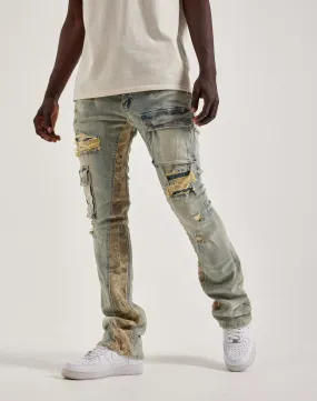 Jewel tone Parisian Chic Kloud 9 Cargo Jeans