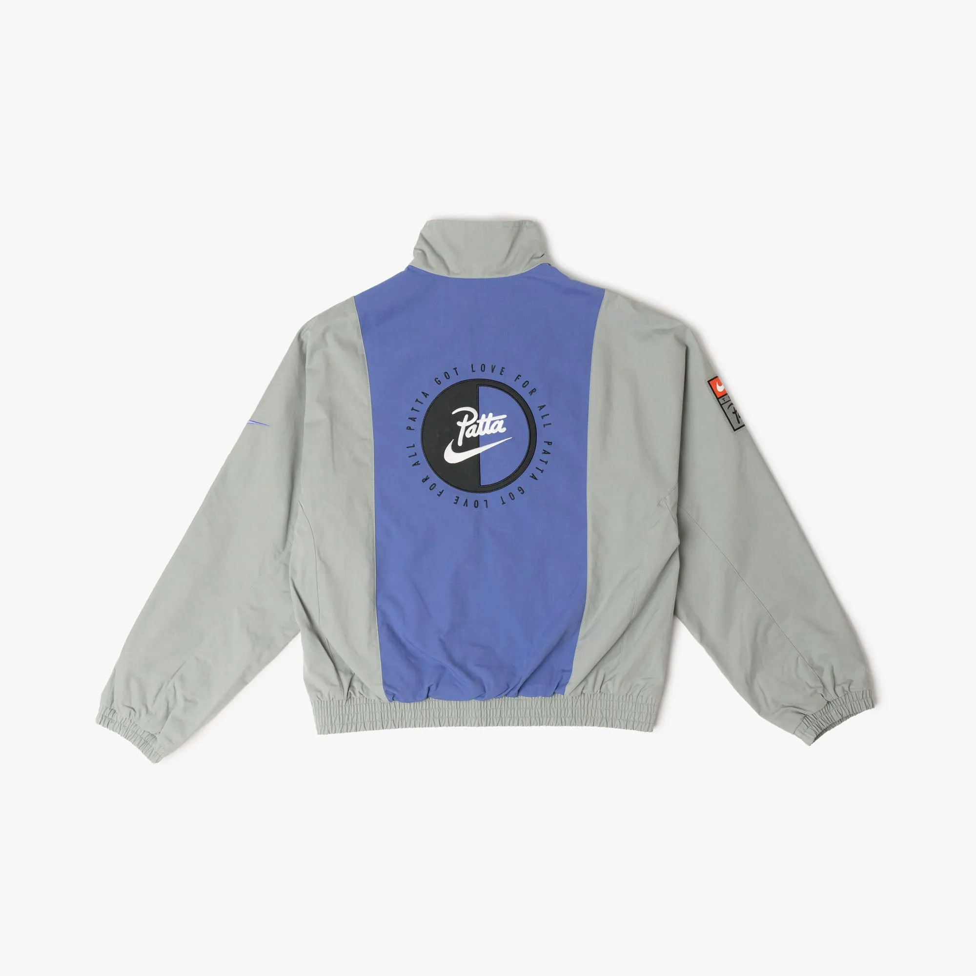 Nike x Patta Track Jacket Particle Grey / Sapphire Softshell Material
