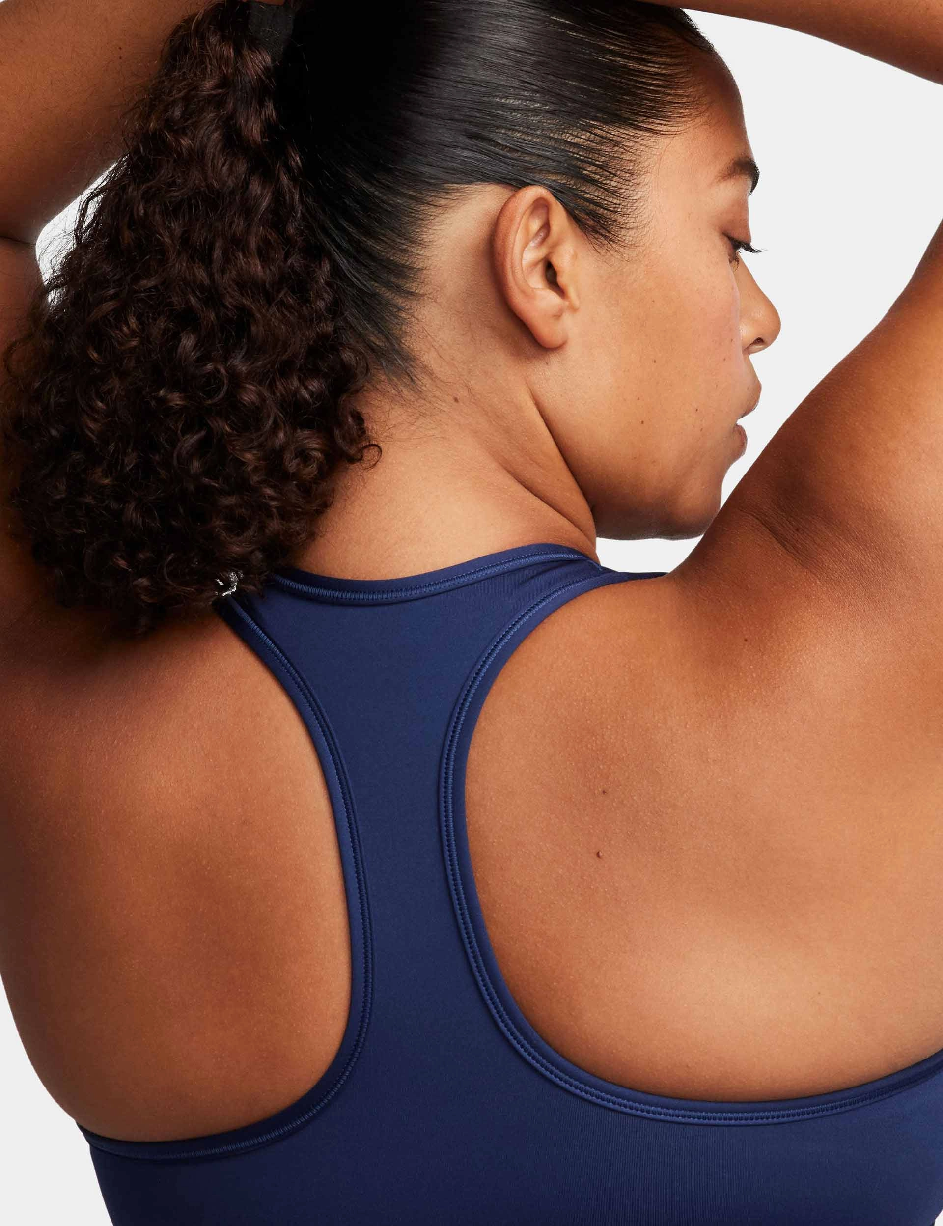Lightweight Swoosh Medium Support Bra - Midnight Navy/White