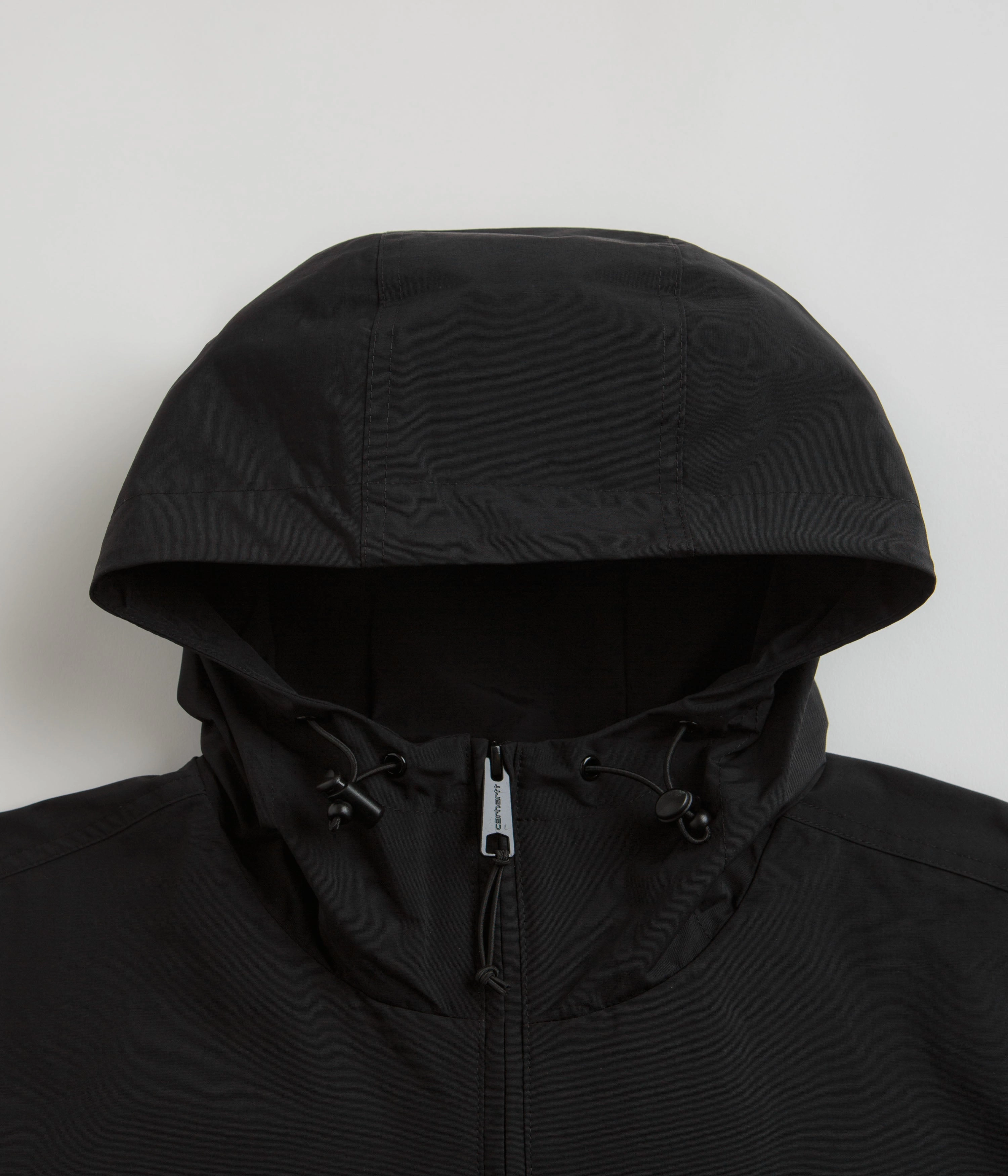 Carhartt Summer Windbreaker Pullover Jacket - Black / White Modern Style Strategy