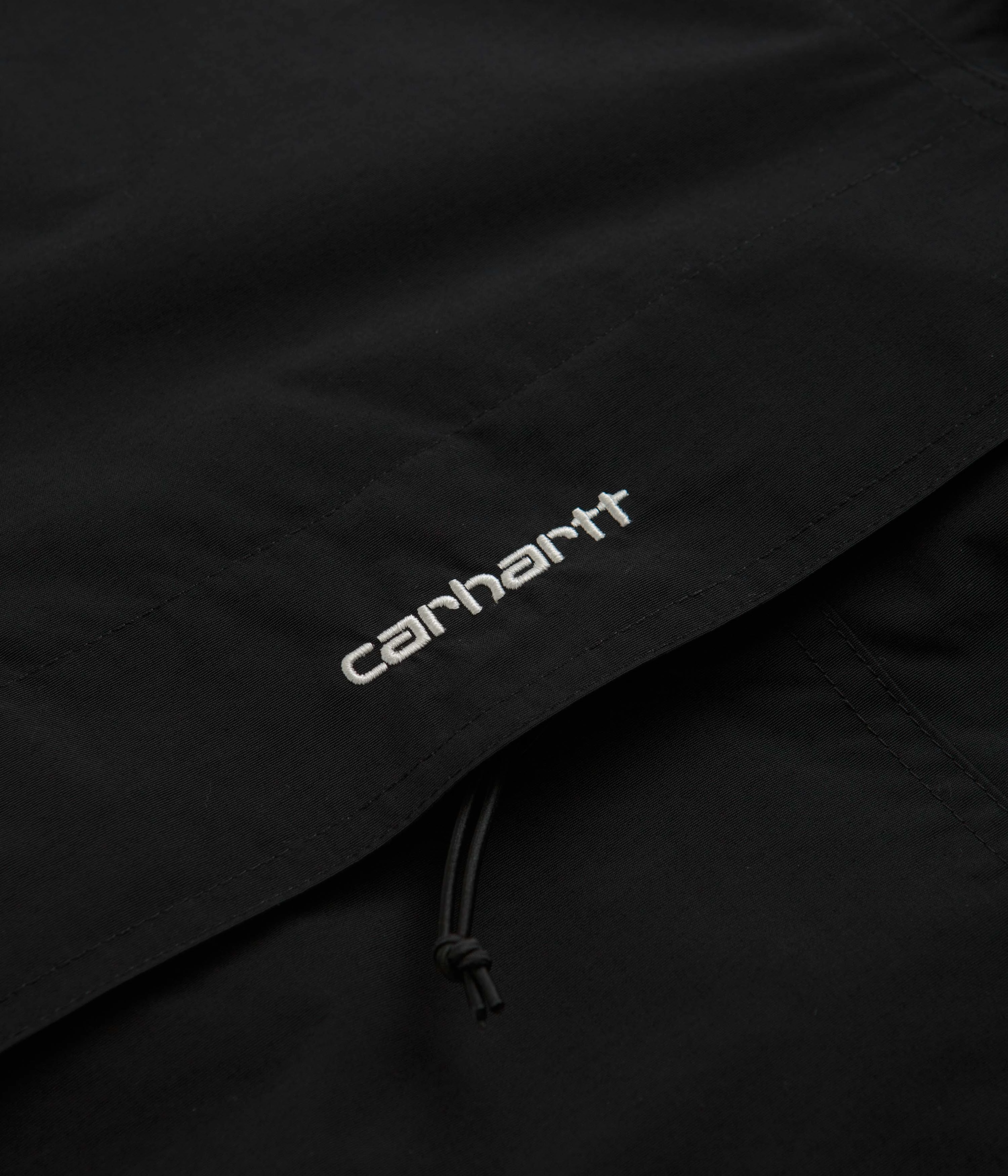 Carhartt Summer Windbreaker Pullover Jacket - Black / White waist length Bargain