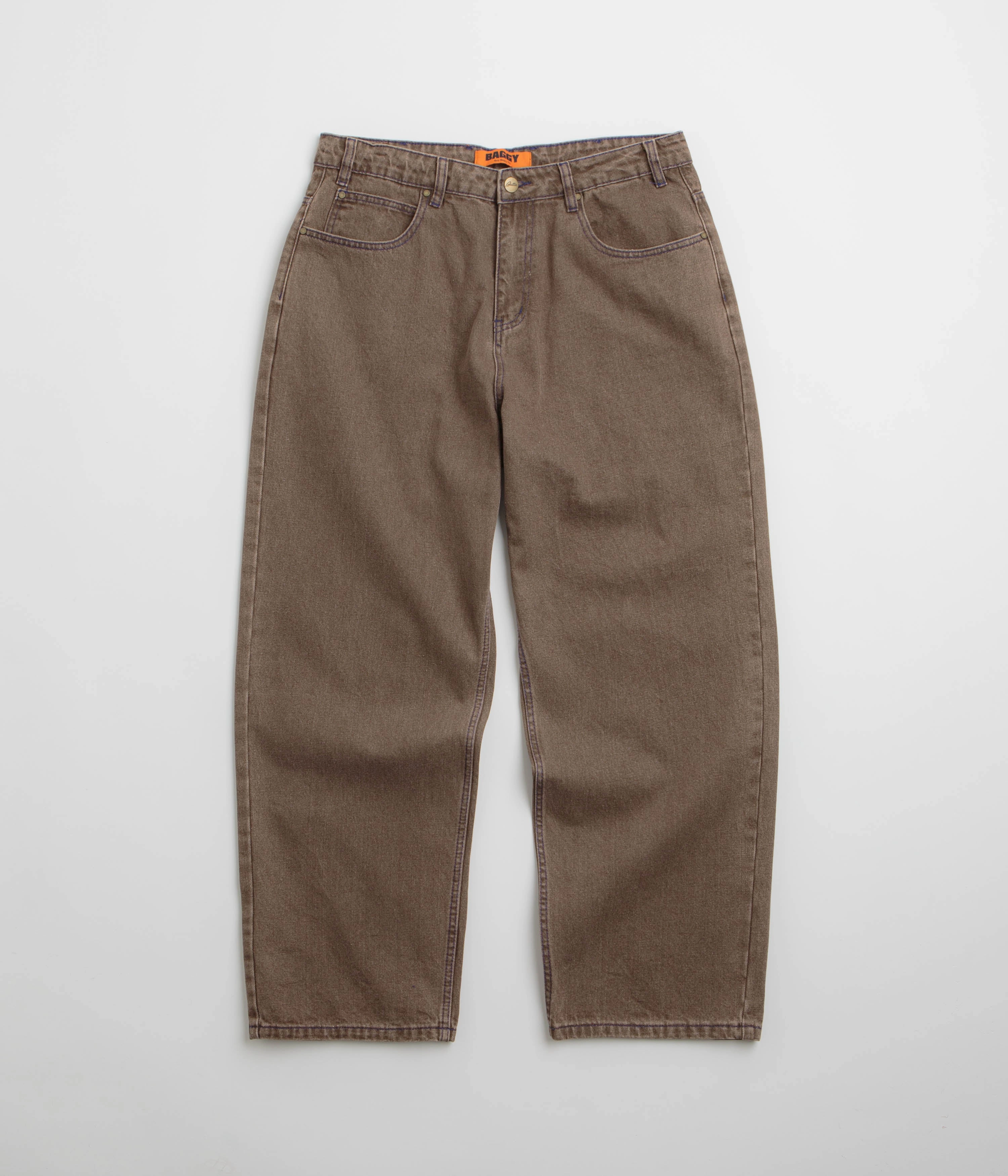Butter Goods Warped Jeans - Washed Brown SecureCargoPockets
