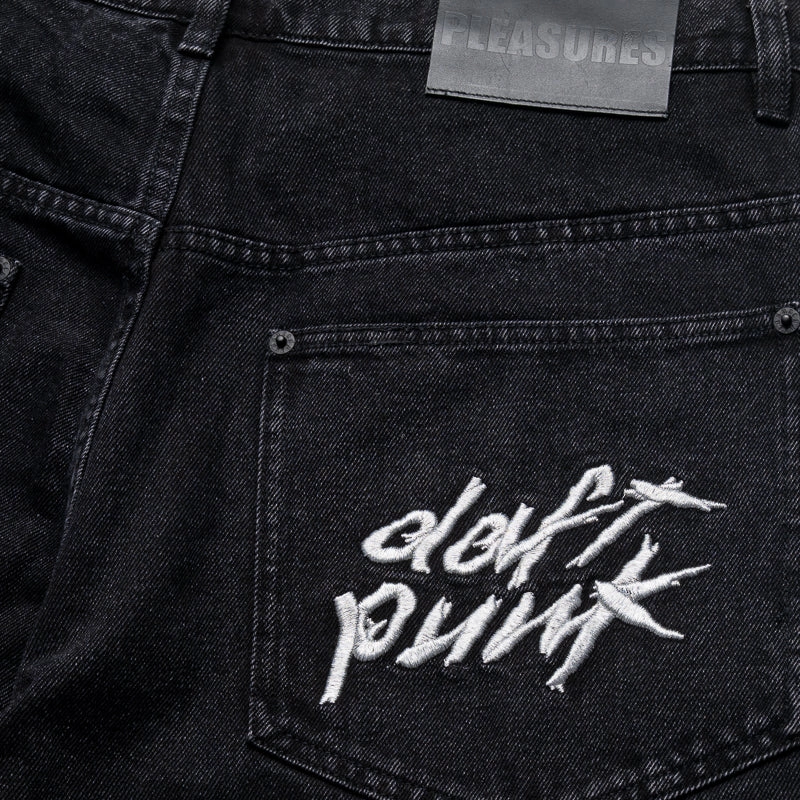 spandex blend Recycled Polyester Pleasures Lucky Studded Jorts - Black