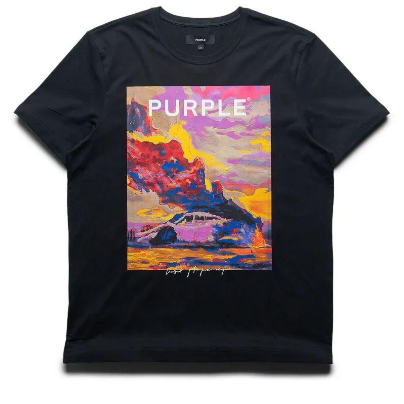 Purple Brand Vibrant Inferno Tee - Black Practical Foldable Design