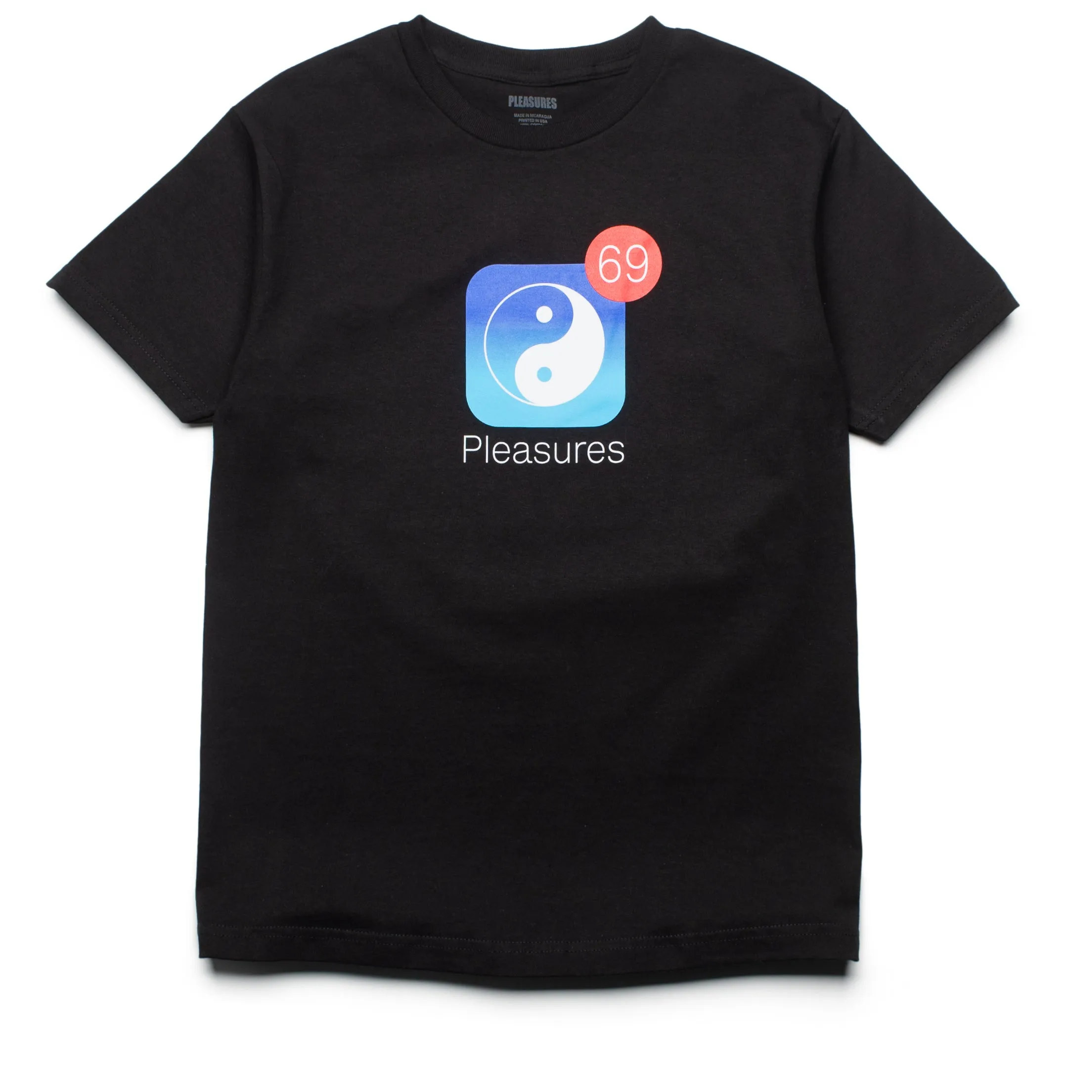 Pleasures Notify Tee - Black cricket event