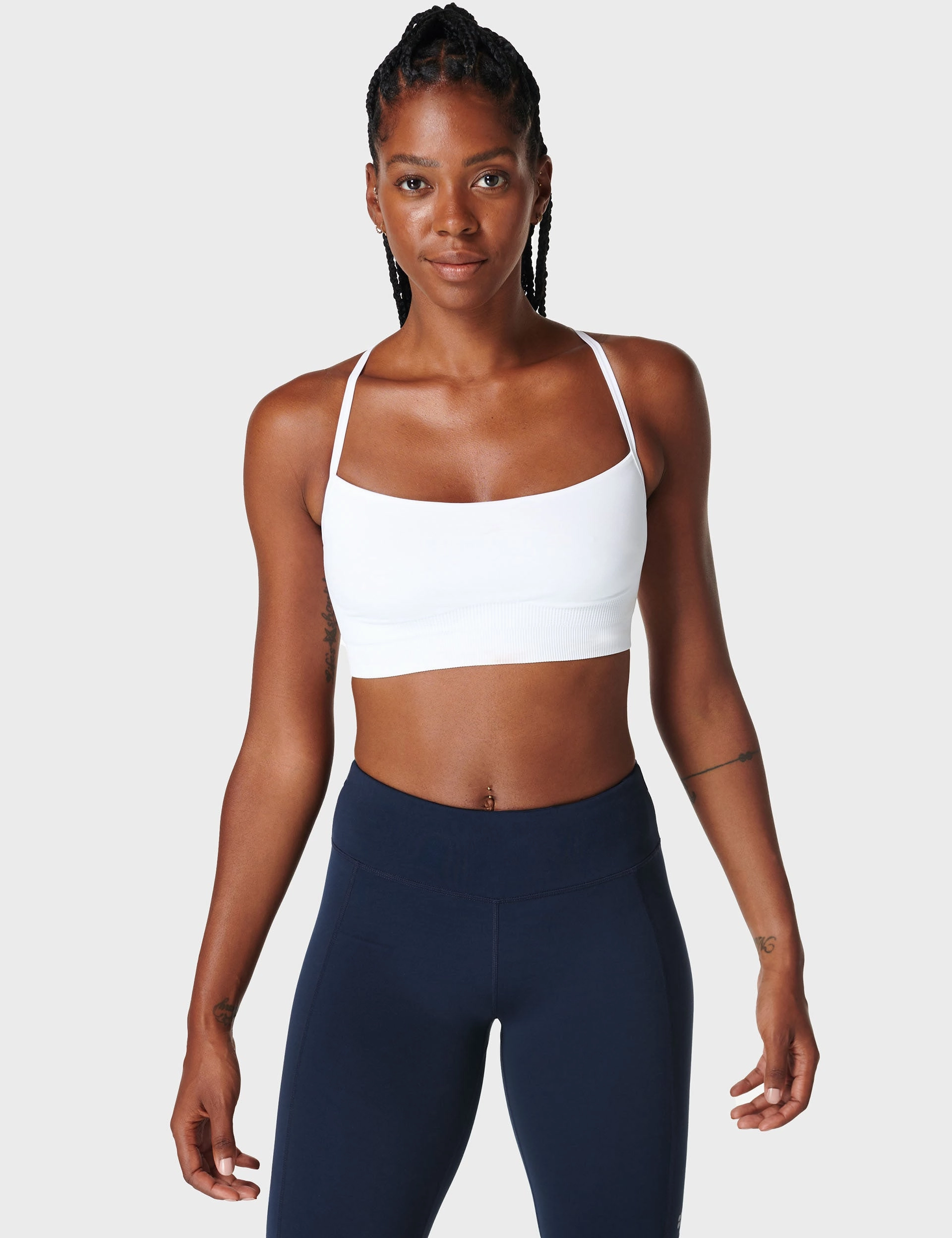 Spirit Restored Yoga Bra - White Moisture Control Technology Sports fans