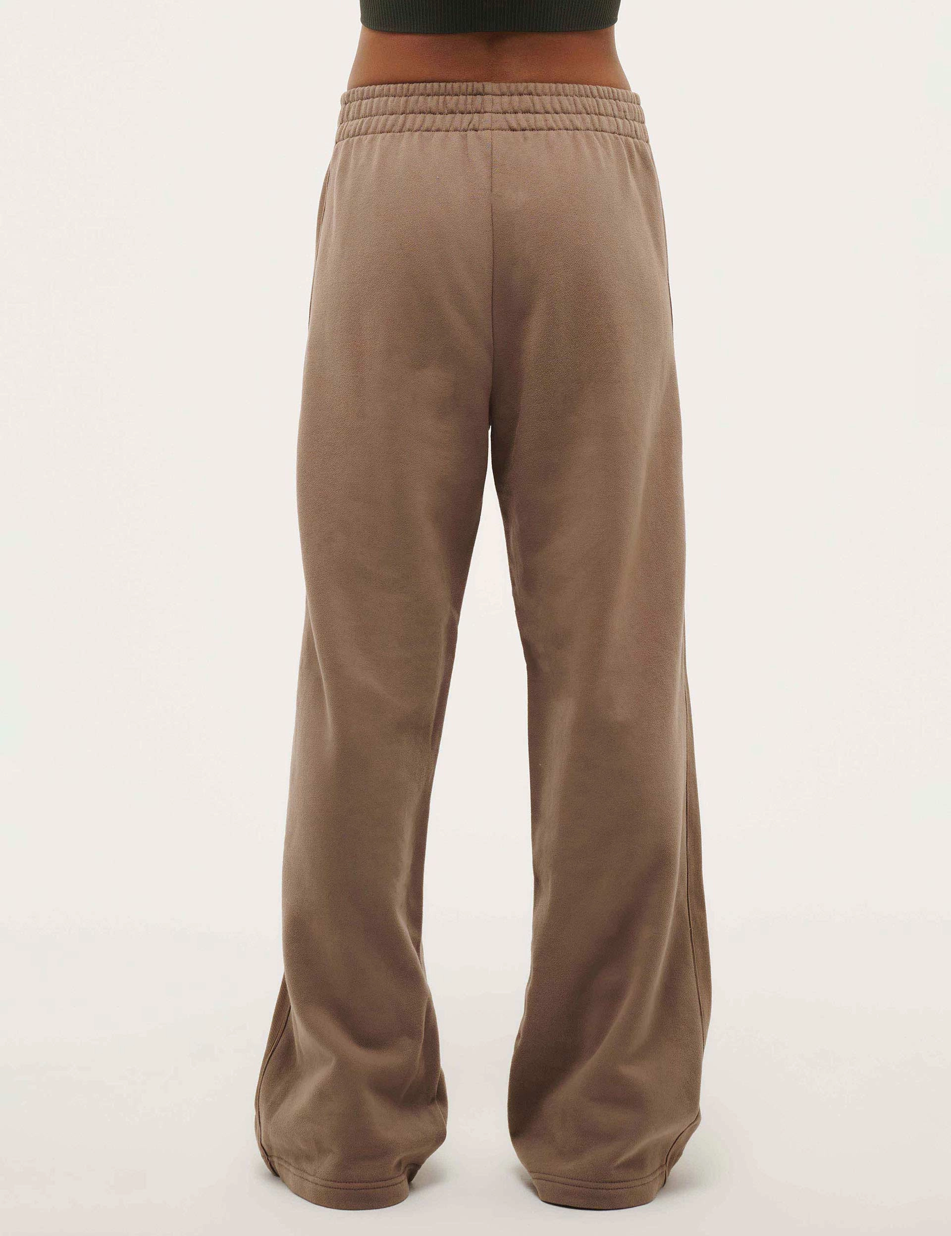 Adventure Trackpant - Taupe Vented Leg Openings Lightweight Nylon Blend