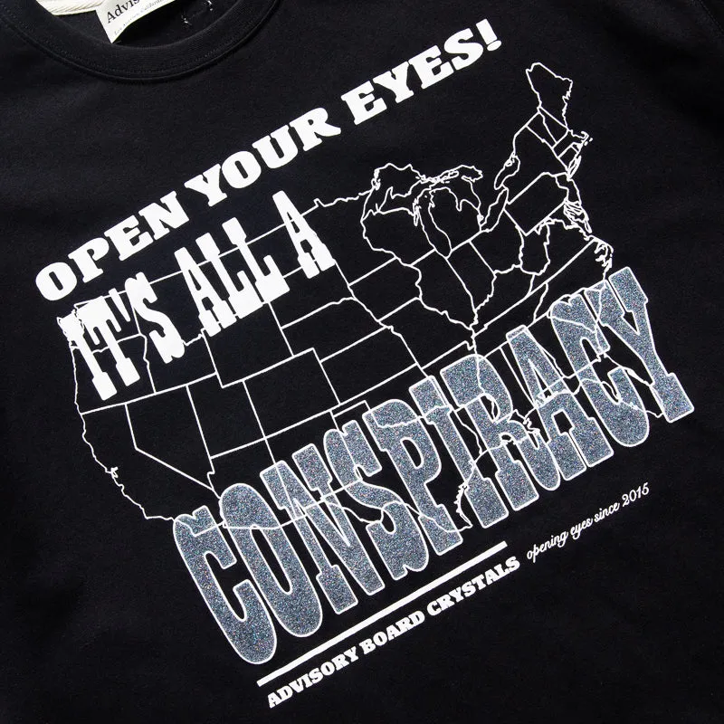 Anti-bacterial Club Event Advisory Board Crystals Conspiracy Tee - Black
