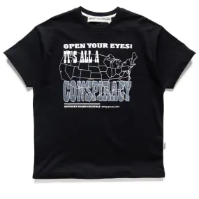 Zip Closure Advisory Board Crystals Conspiracy Tee - Black
