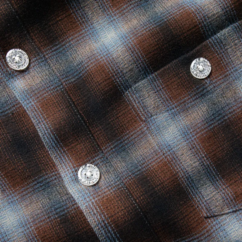 Advisory Board Crystals Flannel Plaid Shirt - Blue UV Protective Coating