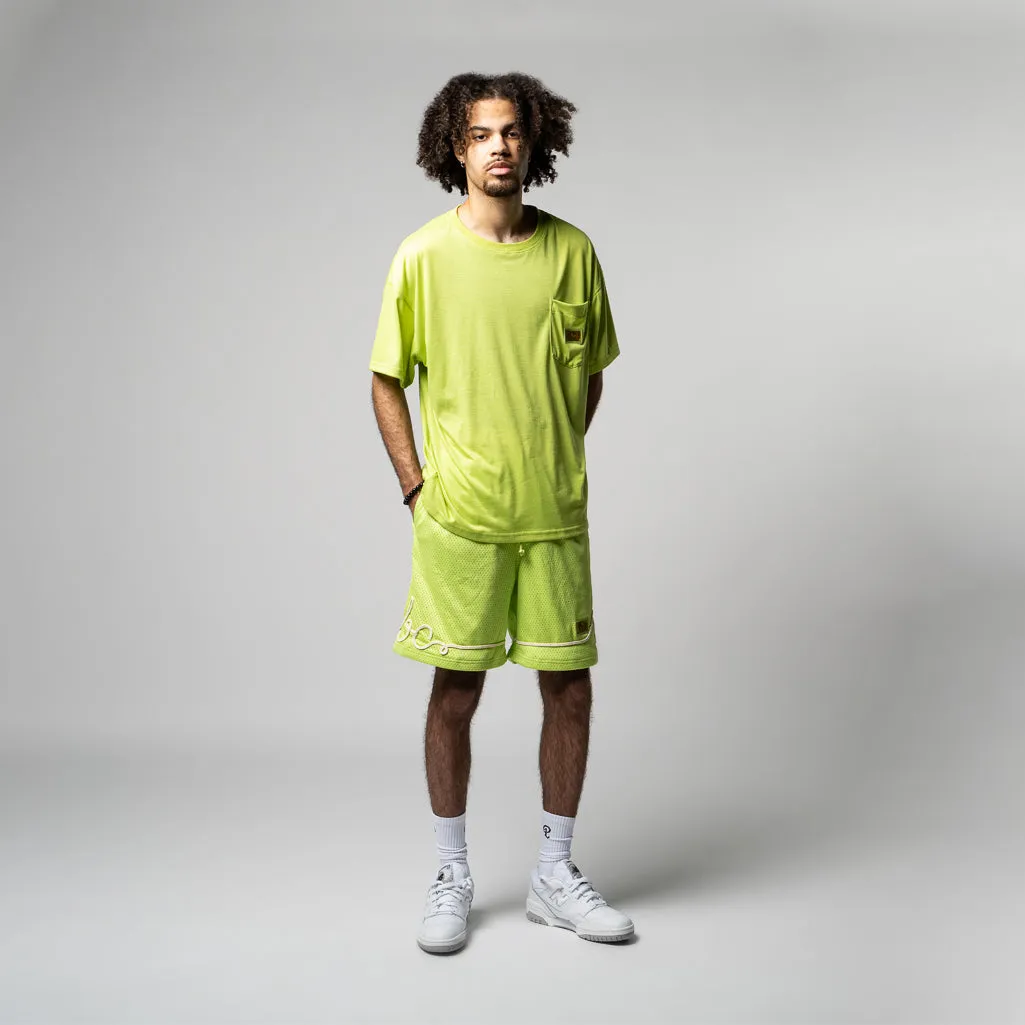 Advisory Board Crystals Tee - Green Skiing rolled sleeves