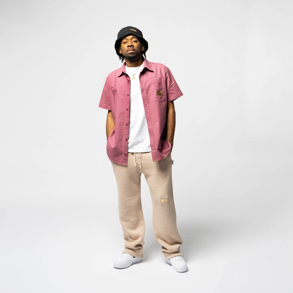 Advisory Board Crystals Knit Lounge Pants - Ecru Adjustable drawstring