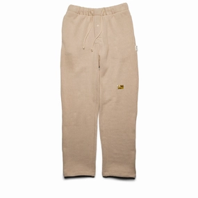 Advisory Board Crystals Knit Lounge Pants - Ecru Locking Zippers Non Slip Inner Lining