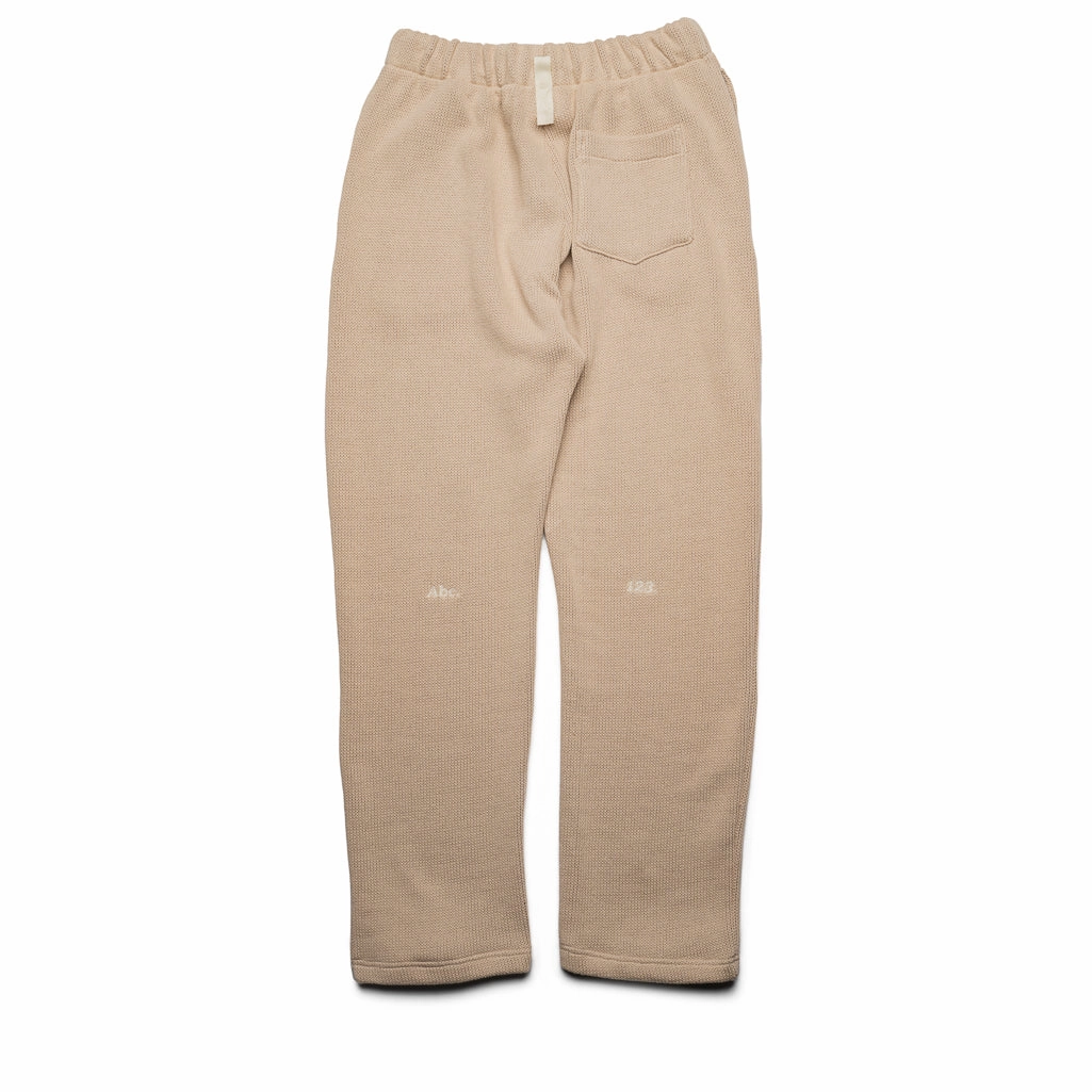 Hygienic Inner Layer Advisory Board Crystals Knit Lounge Pants - Ecru