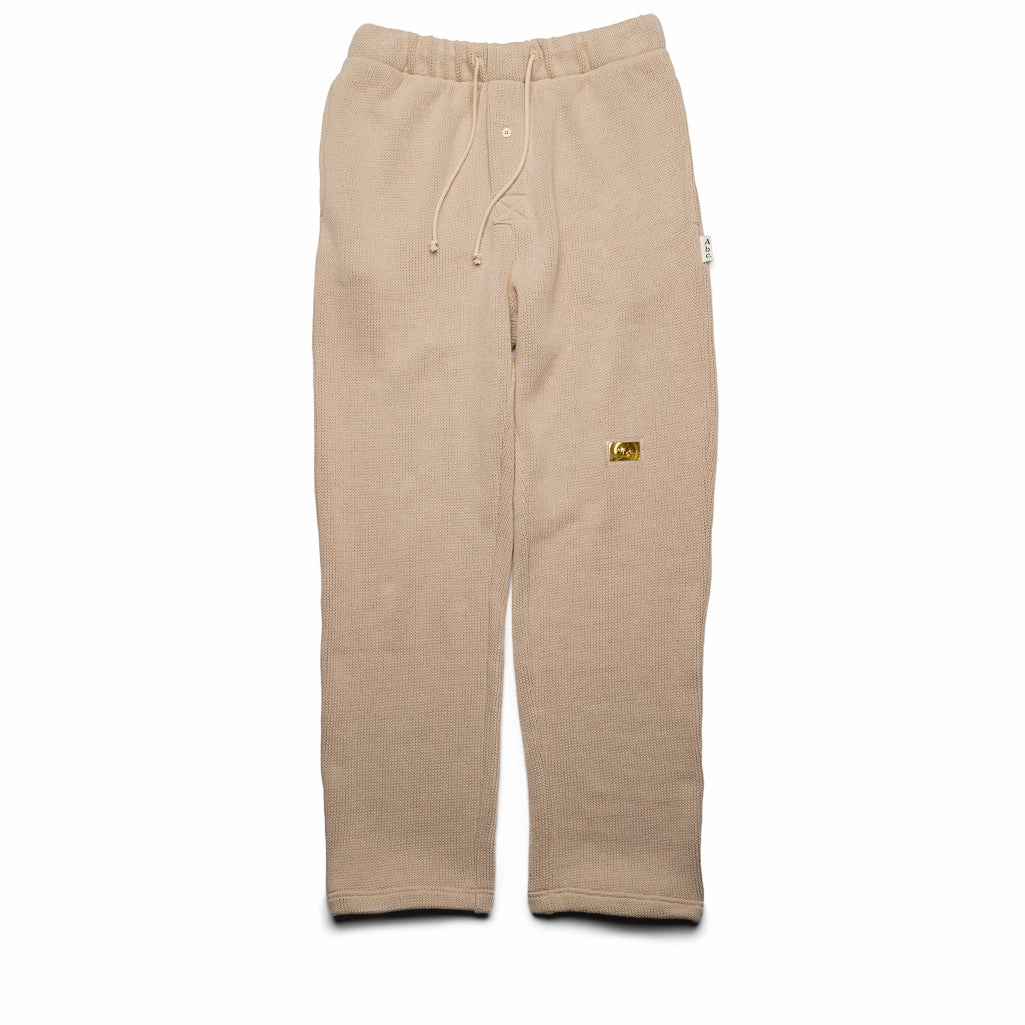 Advisory Board Crystals Knit Lounge Pants - Ecru Tear Resistant Polyester