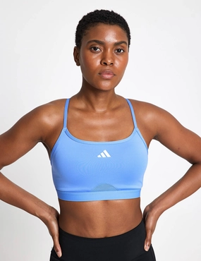 Aeroreact Training 3-Stripes Bra - Blue Fusion Soft seams