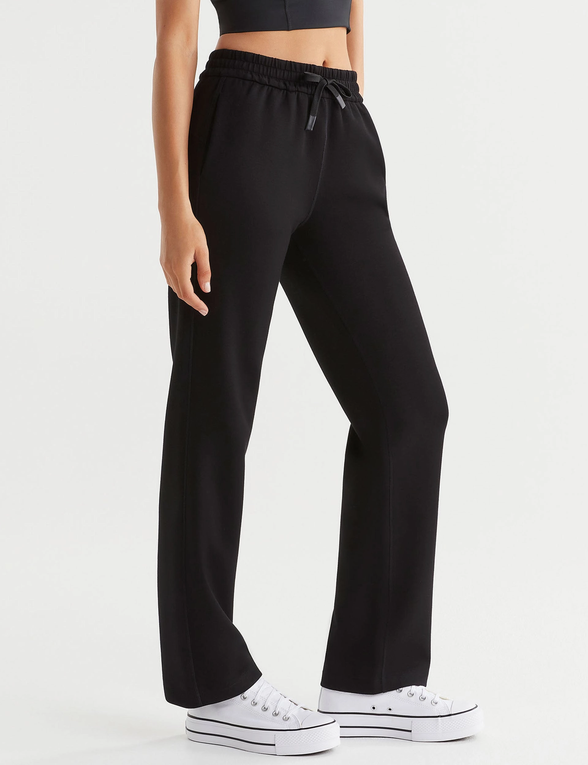 Strategic PERFORMANCE Paneling SiliconeGripWaistband Aimie Relaxed Fit Jogger - Black