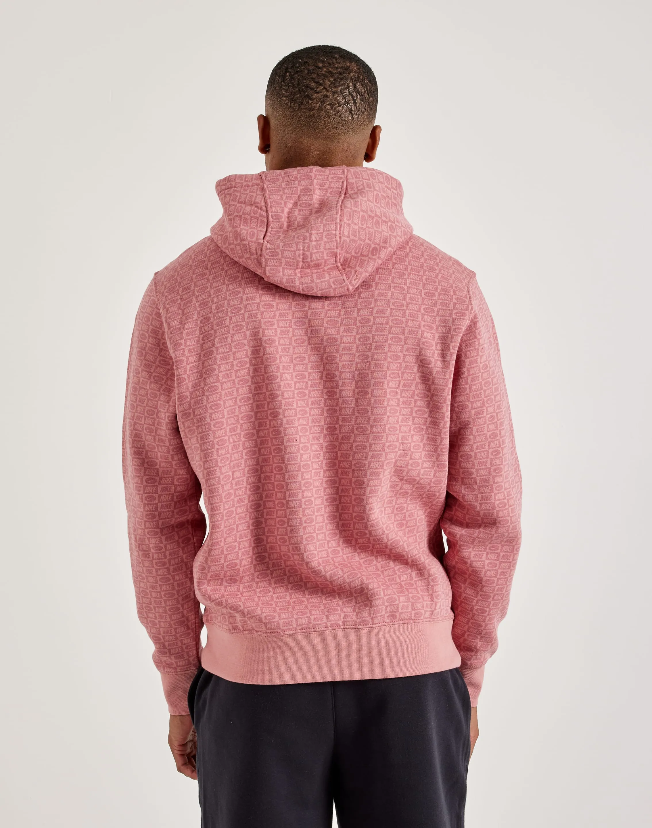 Nike Monogram Club Fleece Pullover Hoodie Windproof Outer Layer