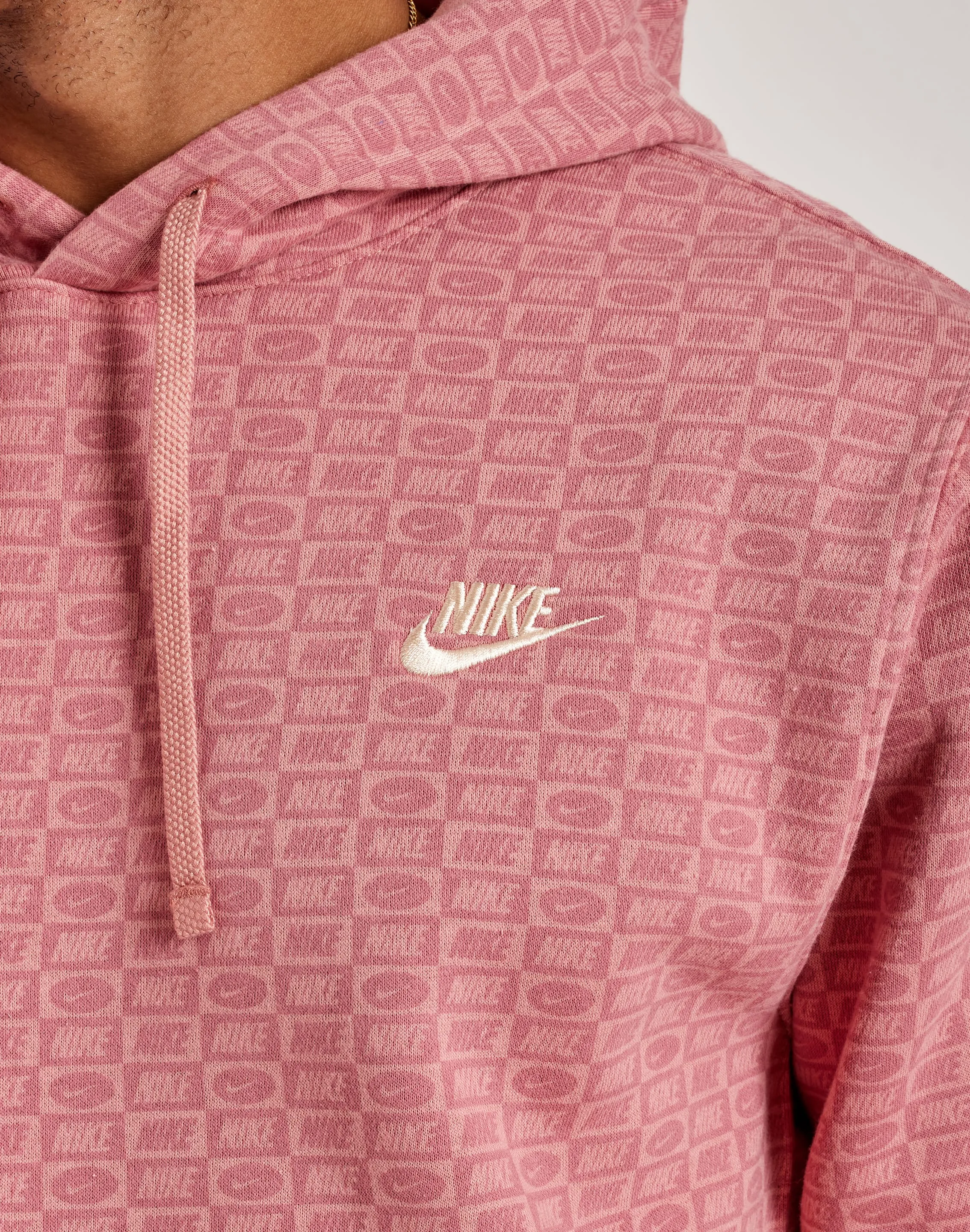 HighElasticity Fiber Nike Monogram Club Fleece Pullover Hoodie