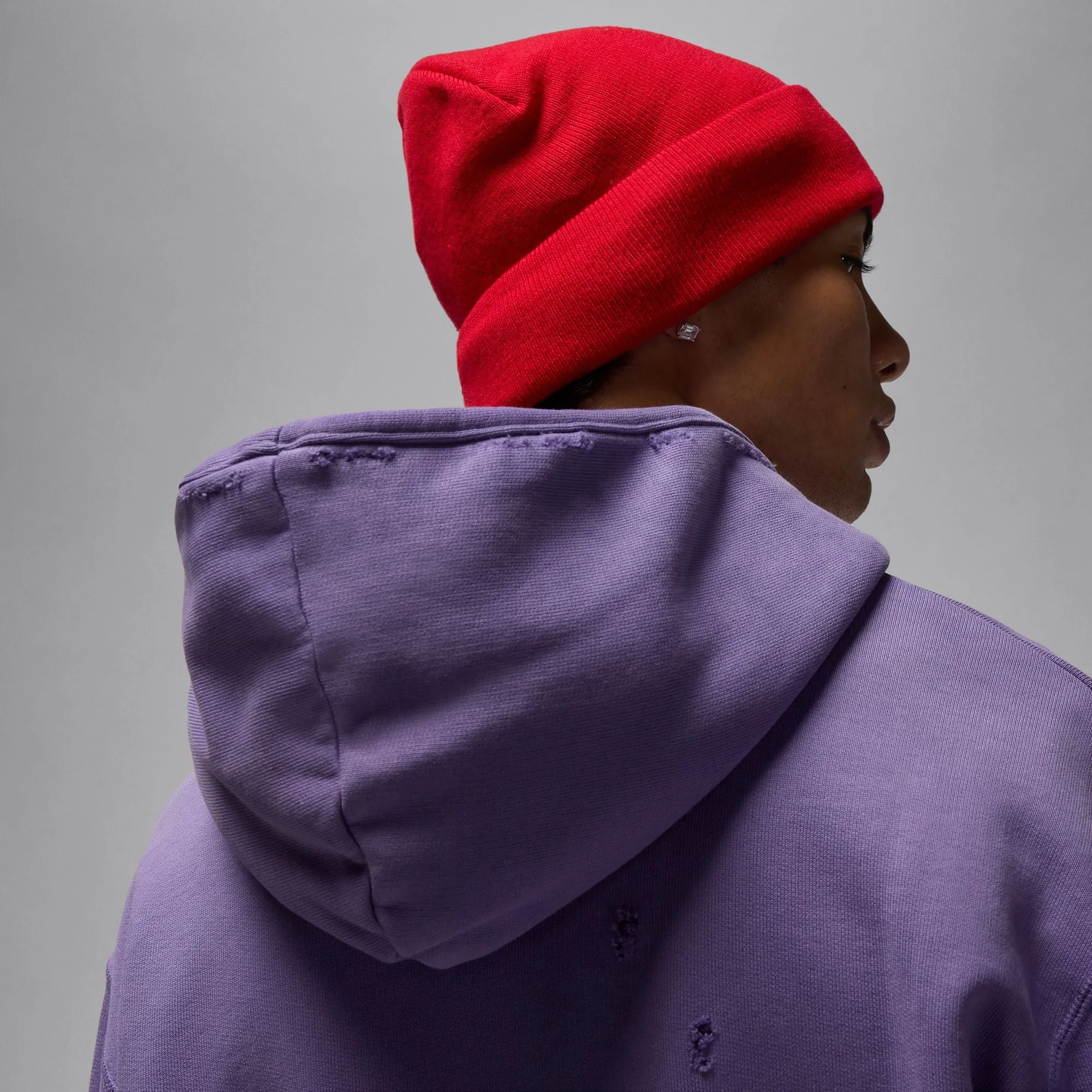 Breathable knit Air Jordan Rare Air Fleece Pullover Hoodie (Purple Earth)