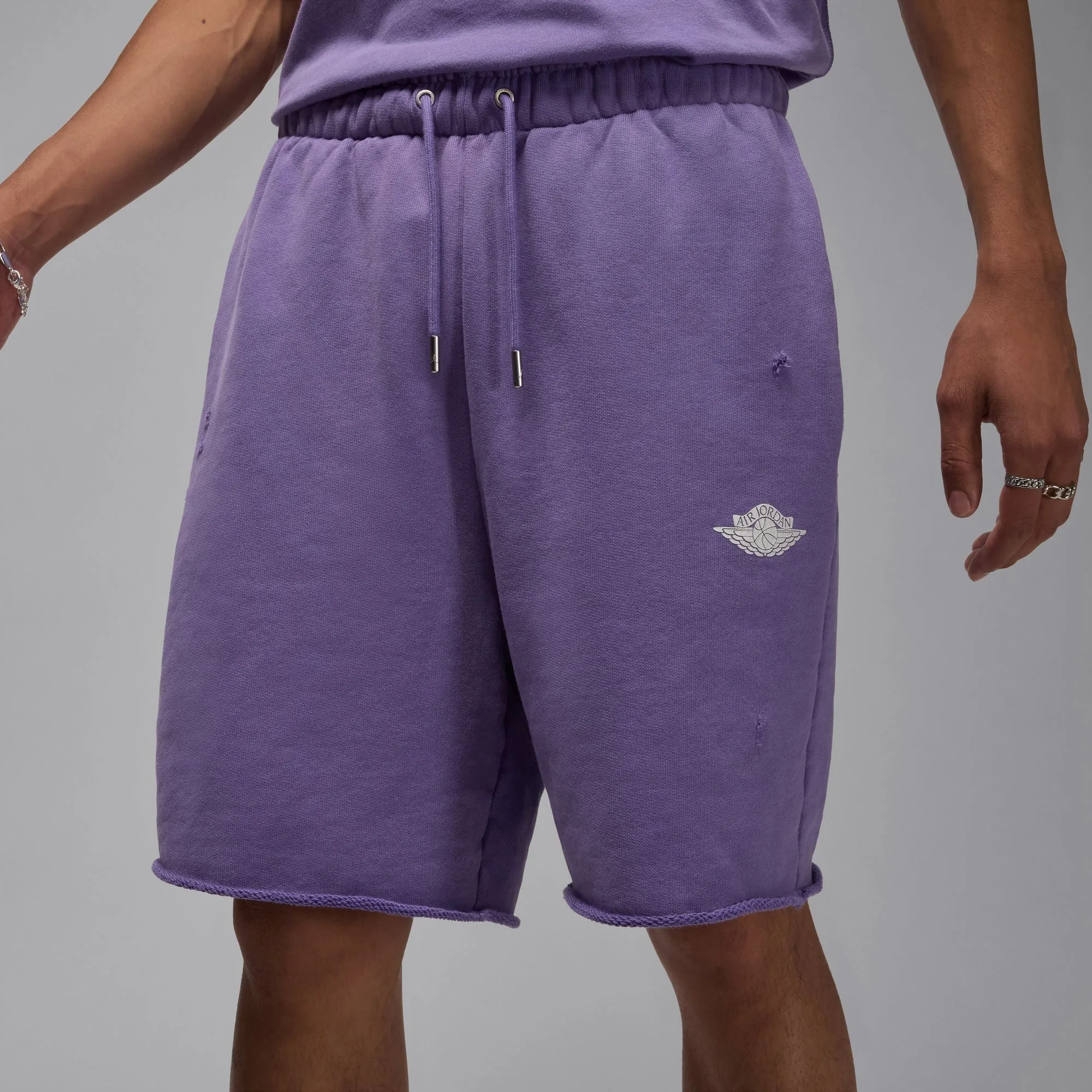 MatteFinishTexture Air Jordan Rare Air French Terry Shorts (Purple Earth/Sail)