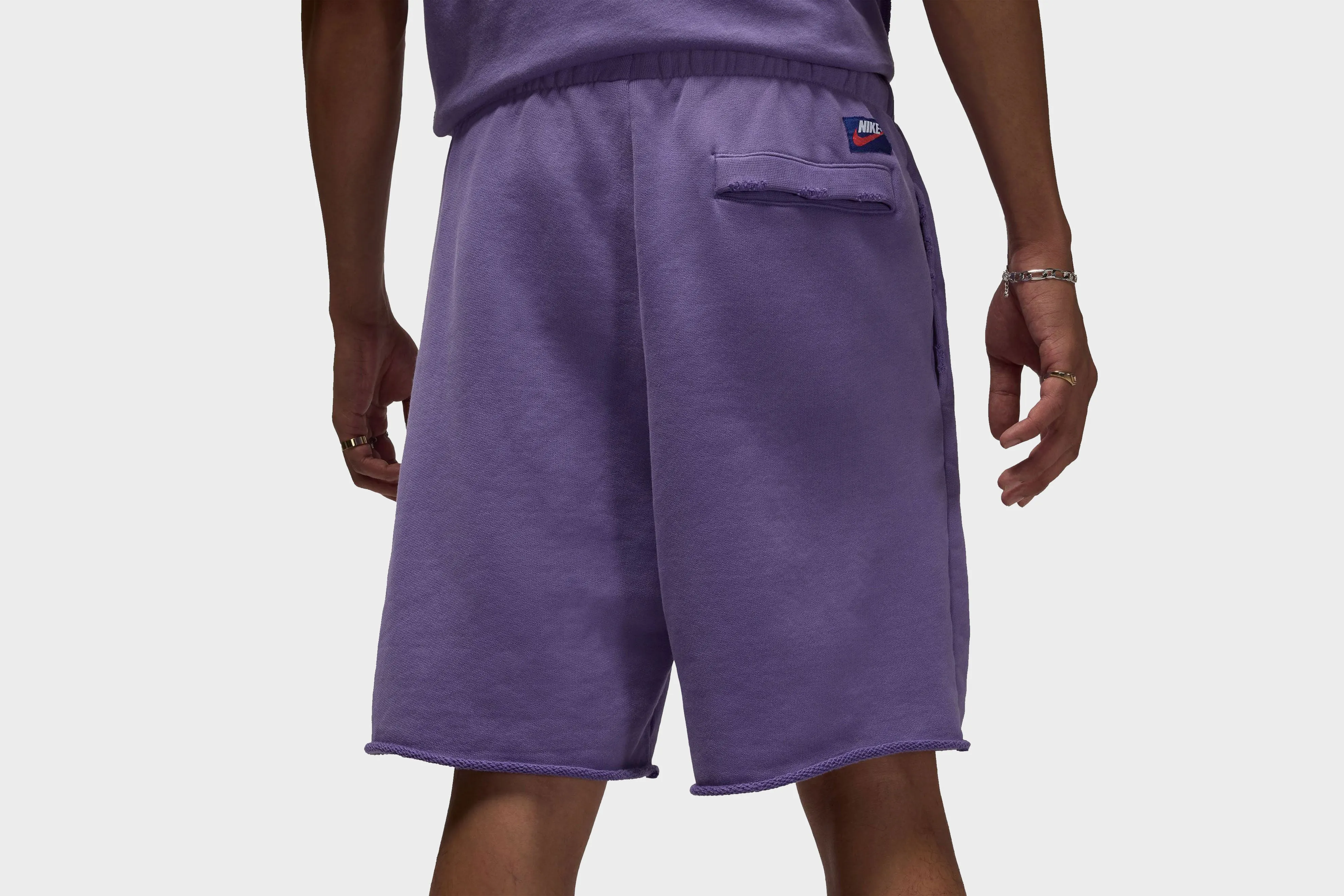 Air Jordan Rare Air French Terry Shorts (Purple Earth/Sail) Peace Core