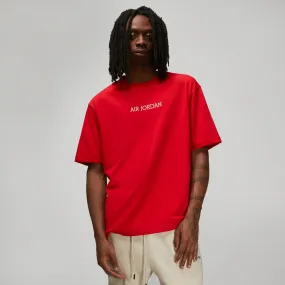 AIR JORDAN WORDMARK SS TEE - FIRE RED TumbleDry Safe