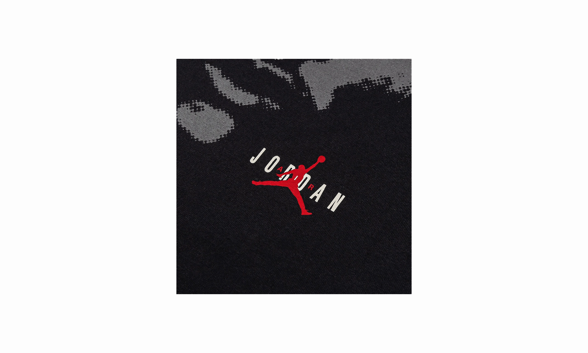 Air Jordan Gel Reflective 1985 Short Sleeve Tee "Noir / Gym Red" Silver Glow