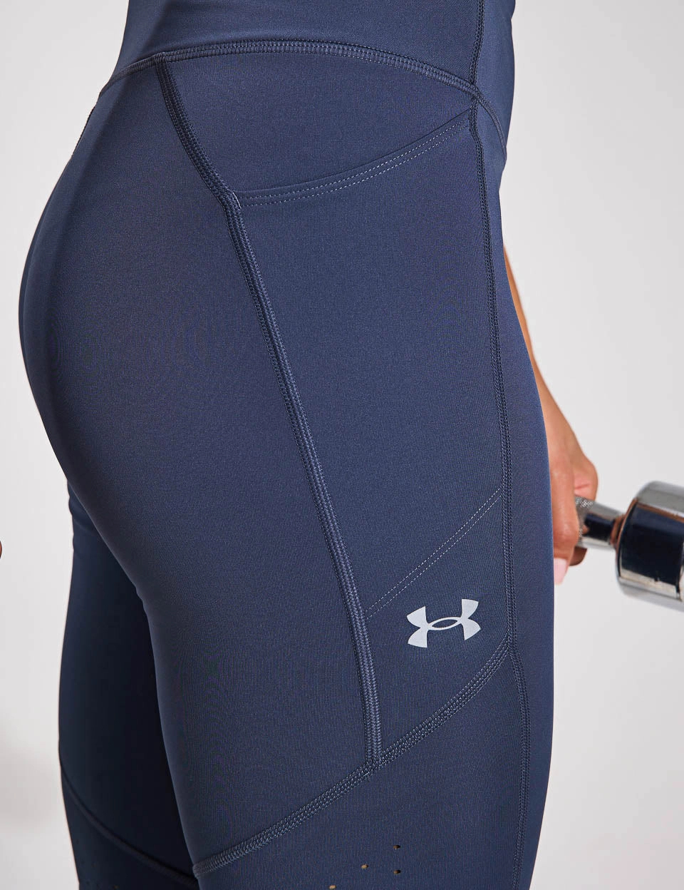 Breathable Weave Launch Tights - Downpour Grey/Reflective