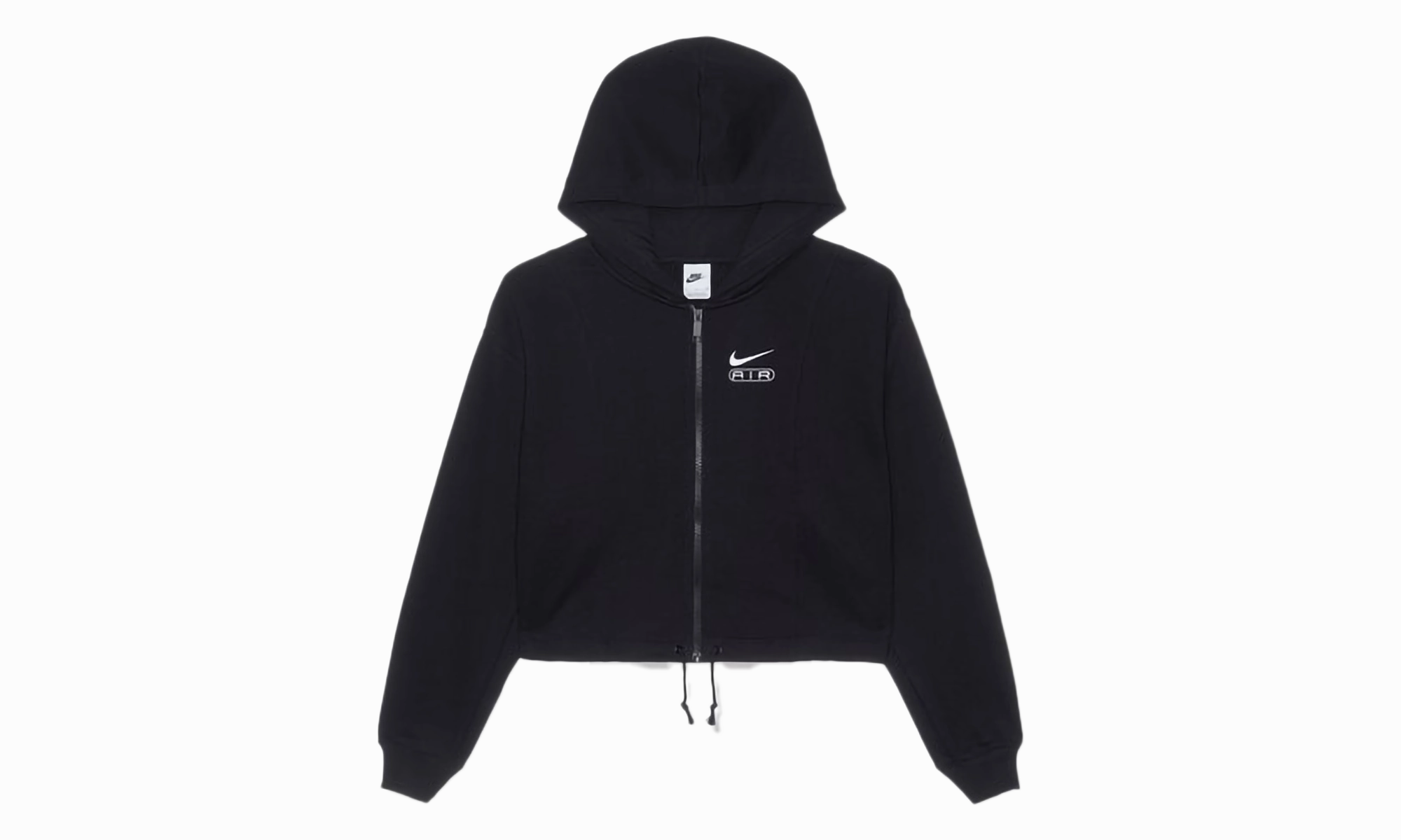 Air Women's Full-zip Oversized French Terry Hoodie "BLACK"