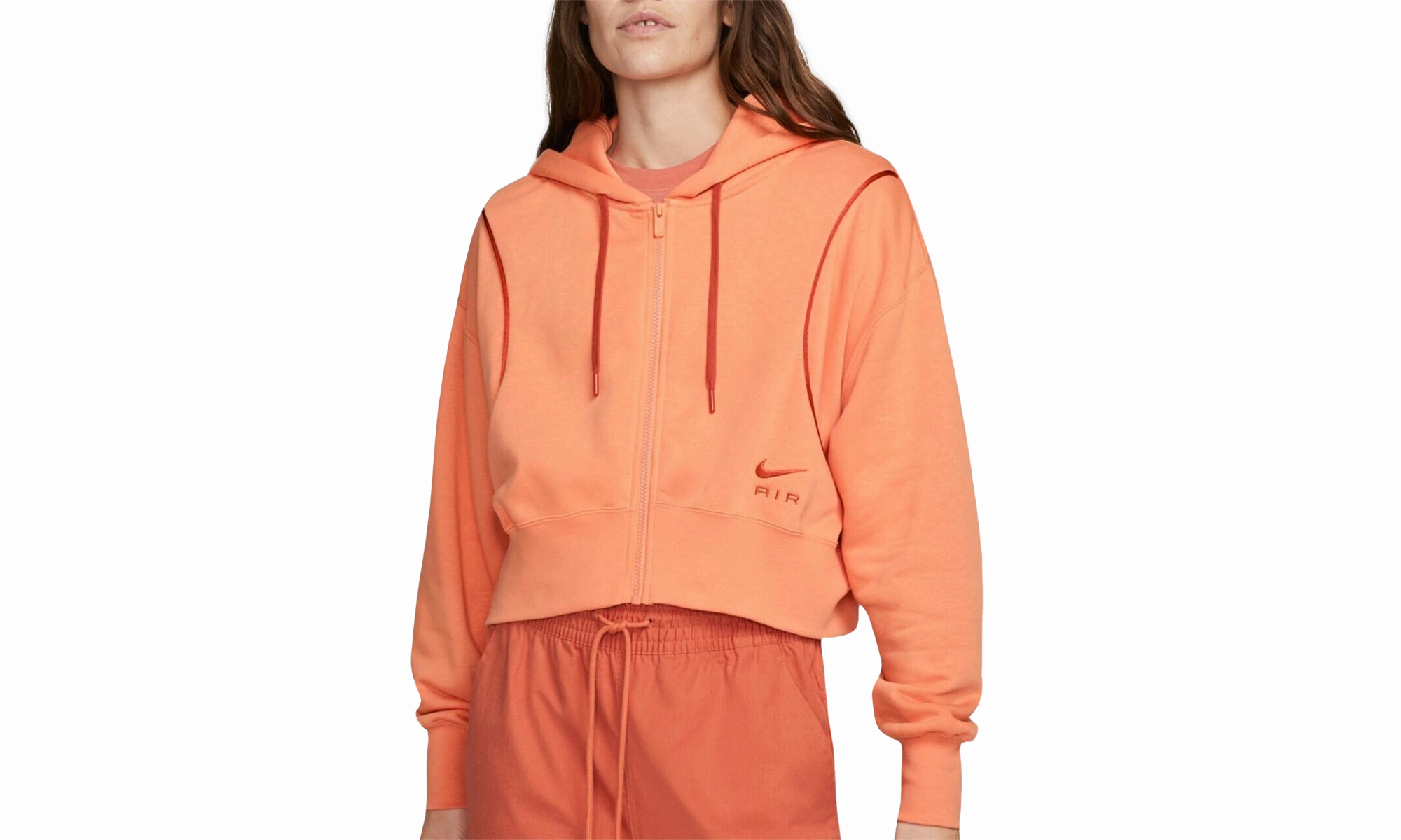 Air Womens Full-zip Hoodie WMNS "ORANGE"