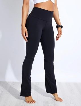 Airbrush High Waisted Bootcut Legging - Black Tough Build