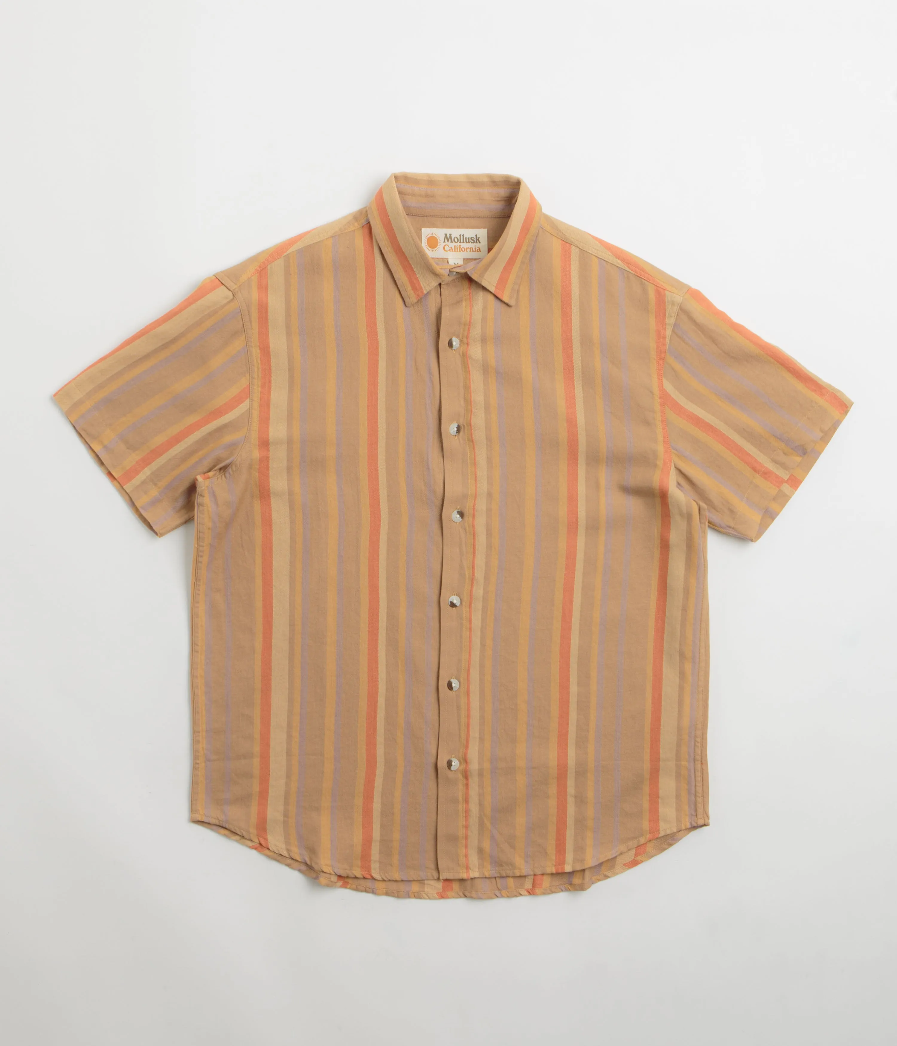 Sustainable Choice Social Meetup Mollusk Summer Shirt - Clay Stripe